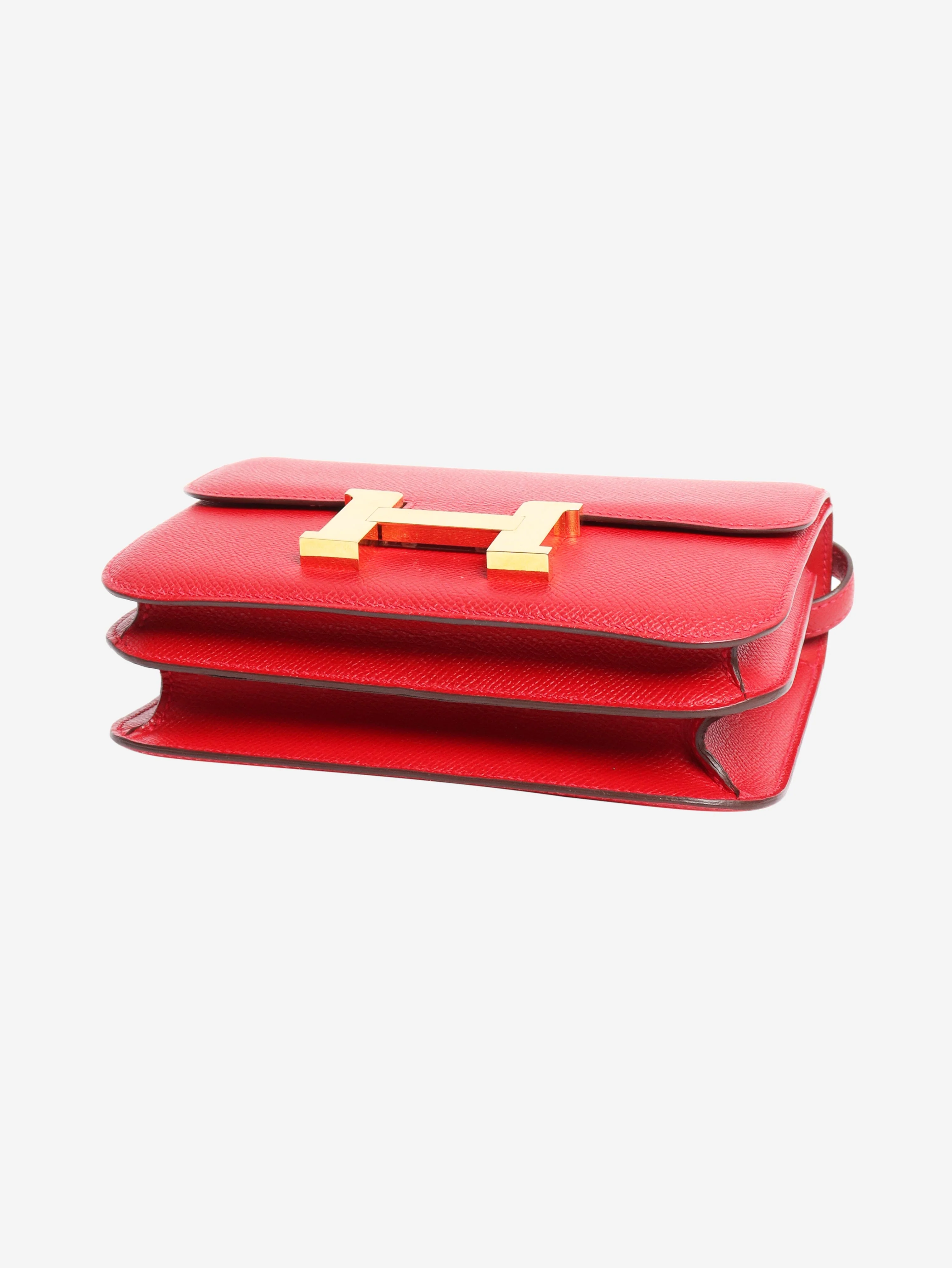 Red Constance 18 bag in Epsom leather - Image 5