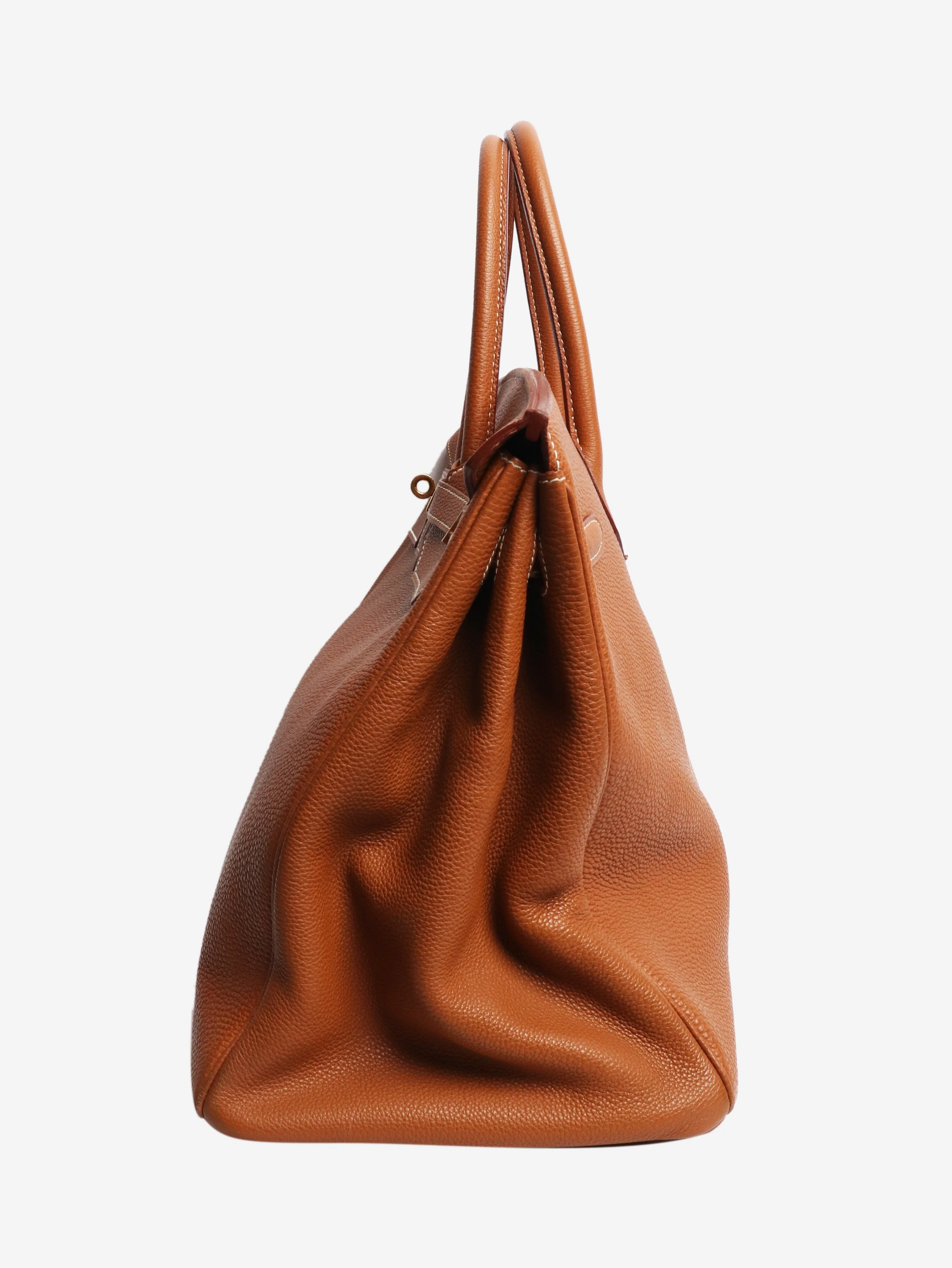Tan vintage 2001 Birkin 40 bag in Clemence leather - Image 2