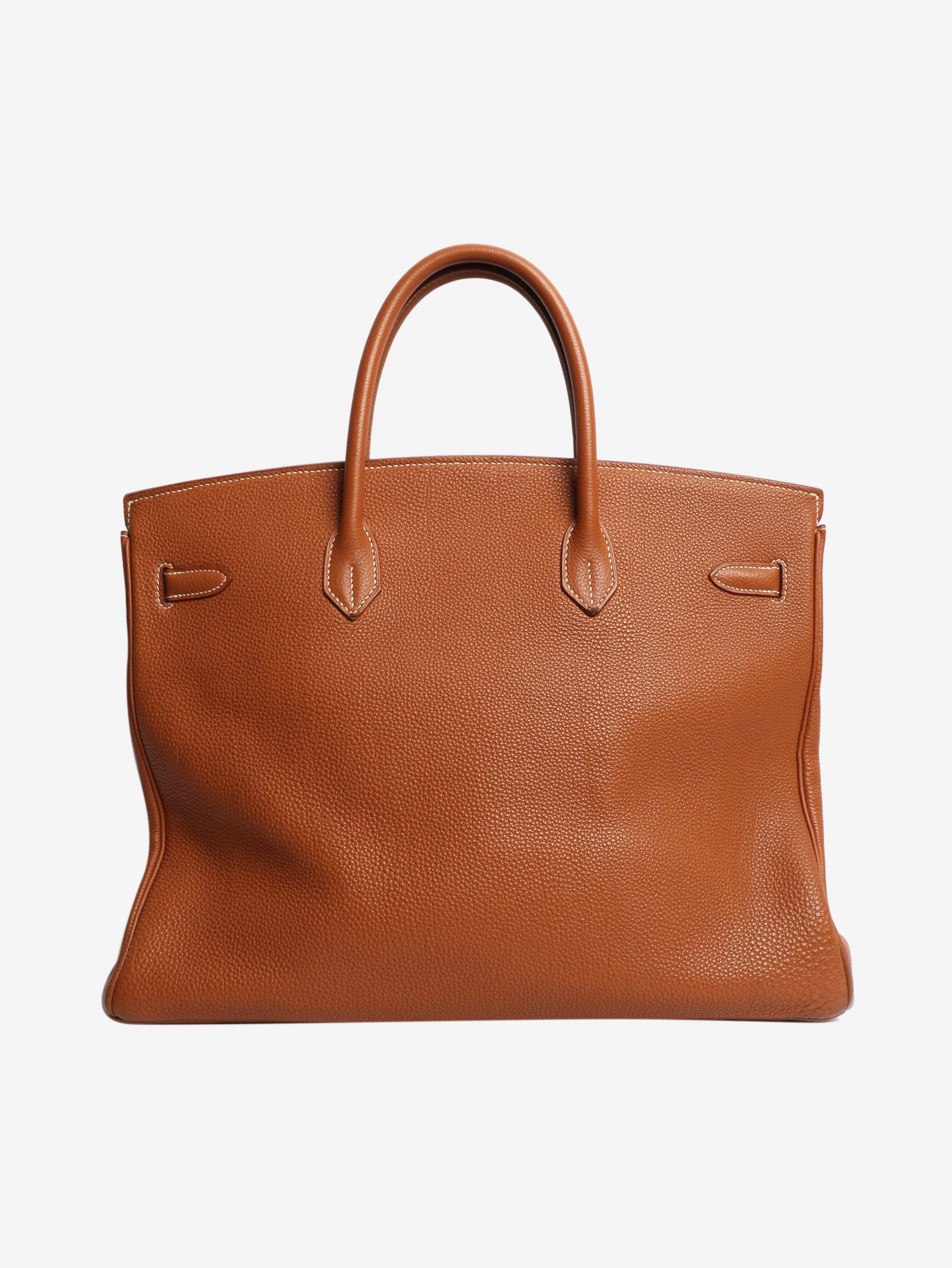 Tan vintage 2001 Birkin 40 bag in Clemence leather - Image 3