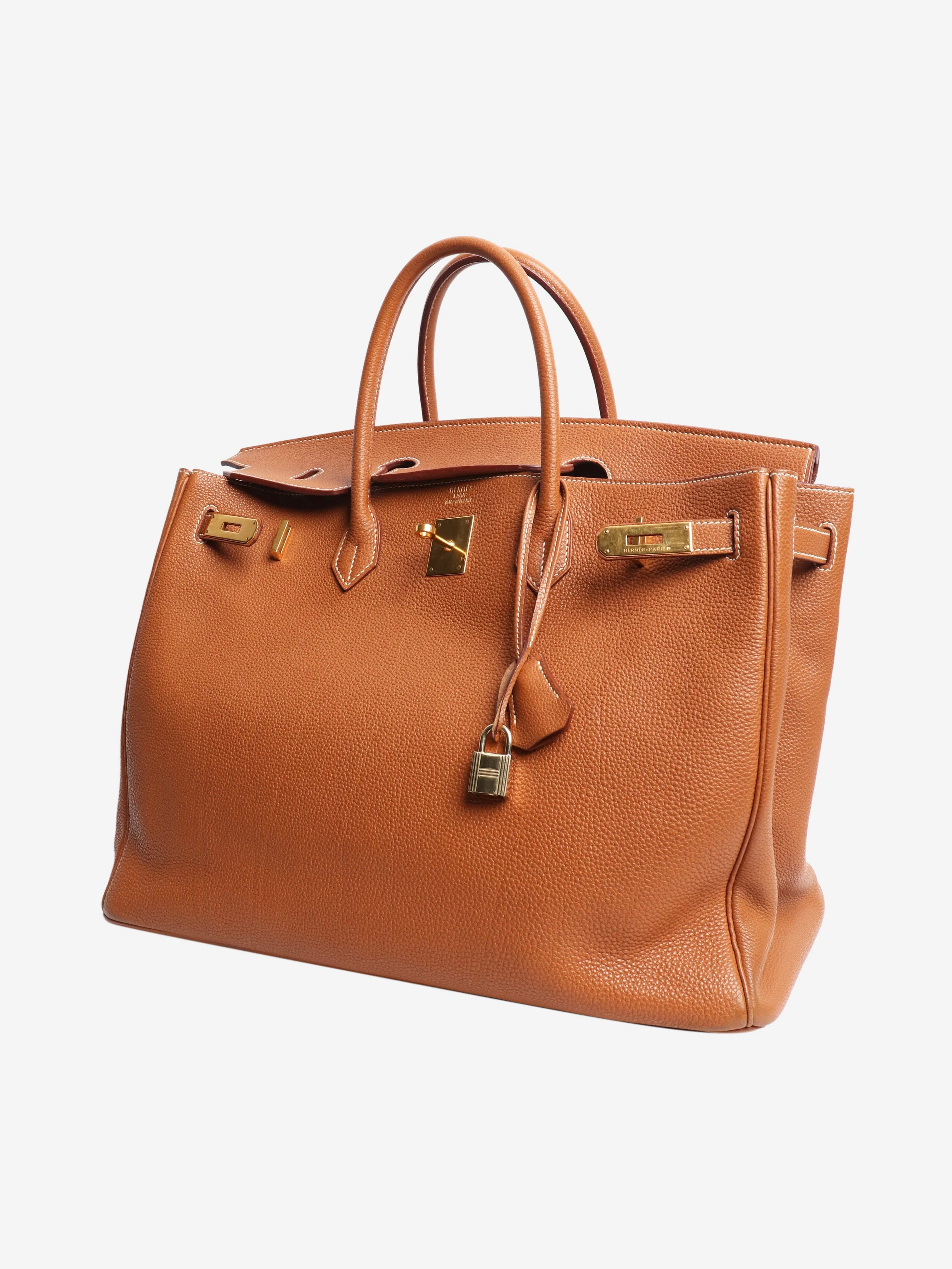 Tan vintage 2001 Birkin 40 bag in Clemence leather - Image 7