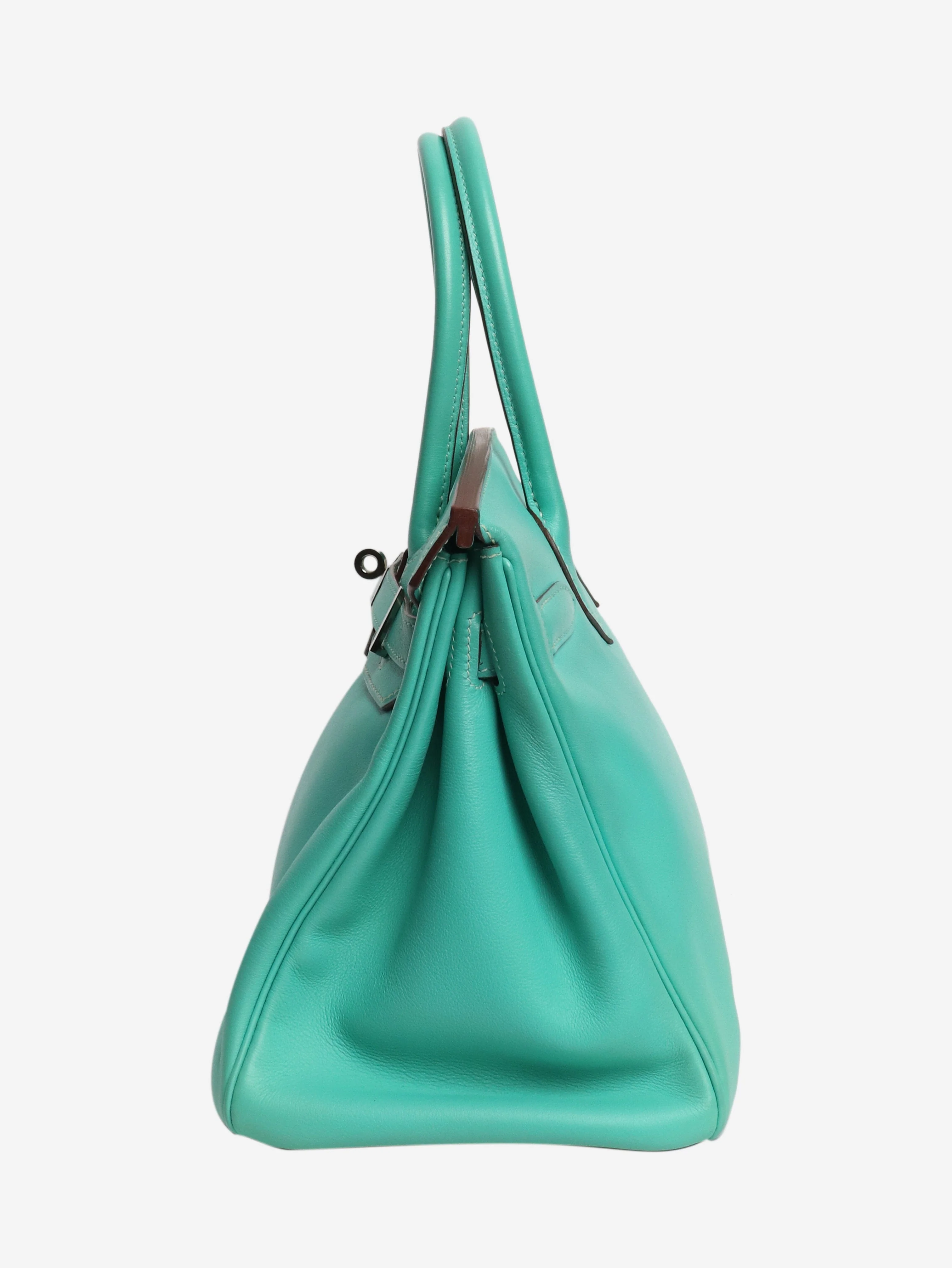 Turquoise 2008 Birkin 30 bag in Swift leather - Image 2