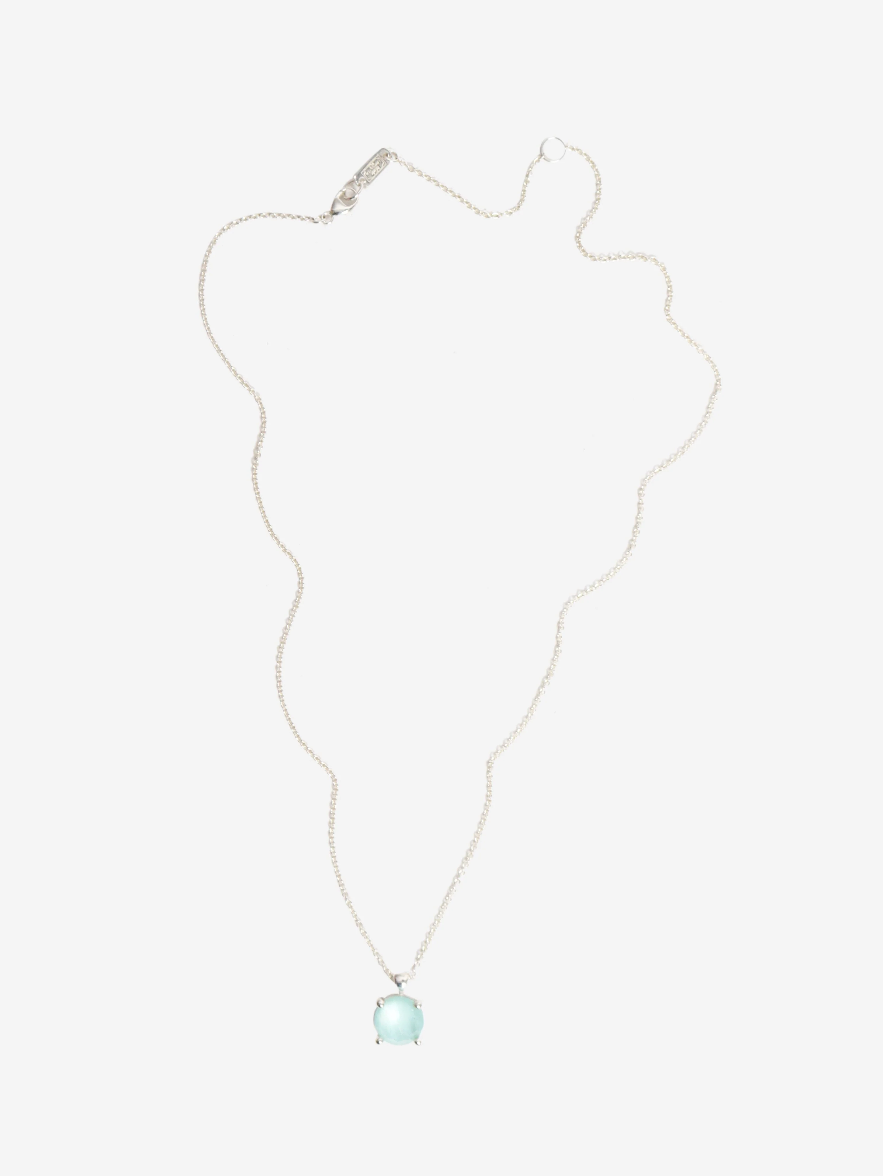 Silver blue stone pendant necklace - Image 2