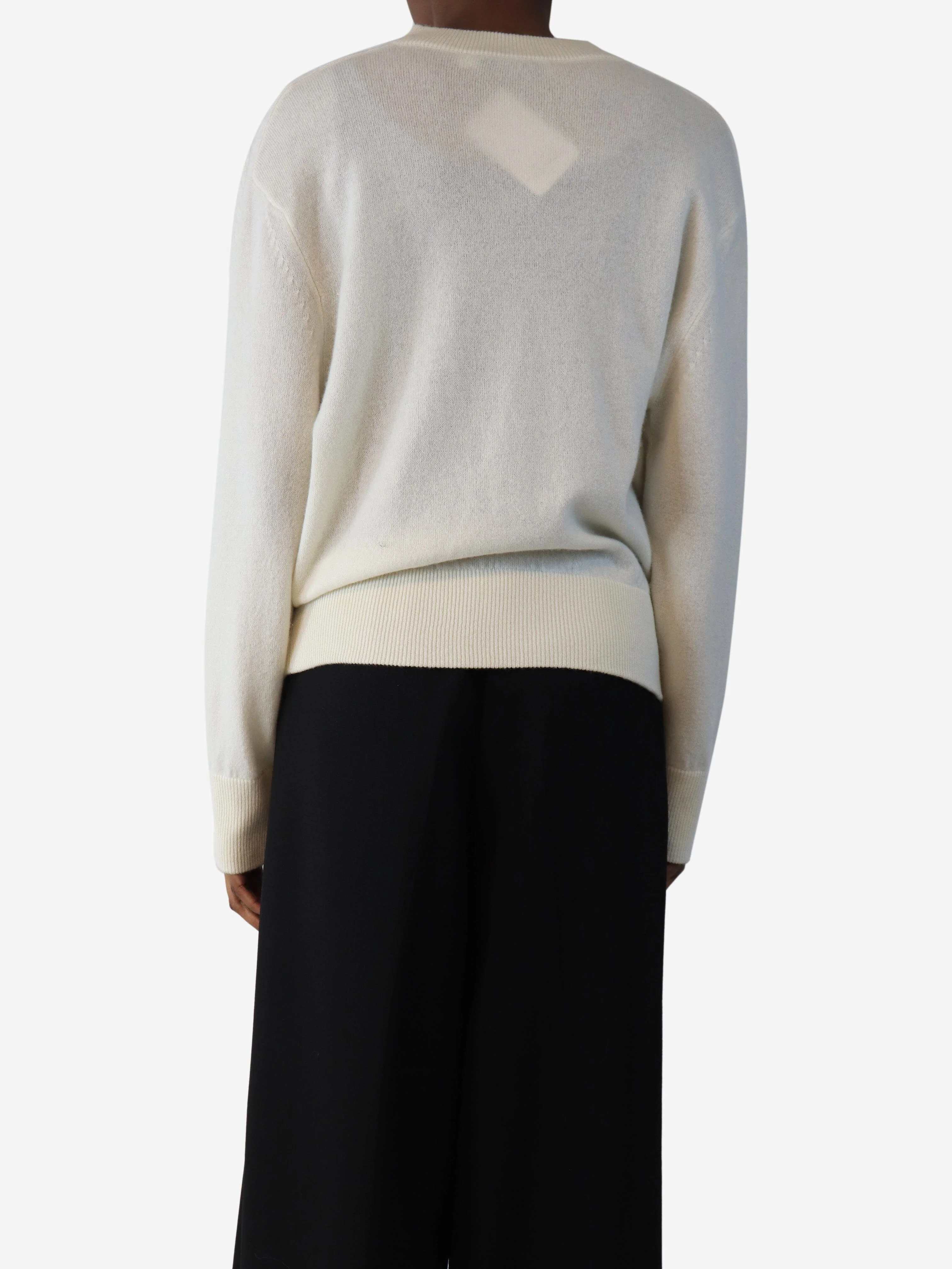 Cream crewneck jumper - size XS - Image 2
