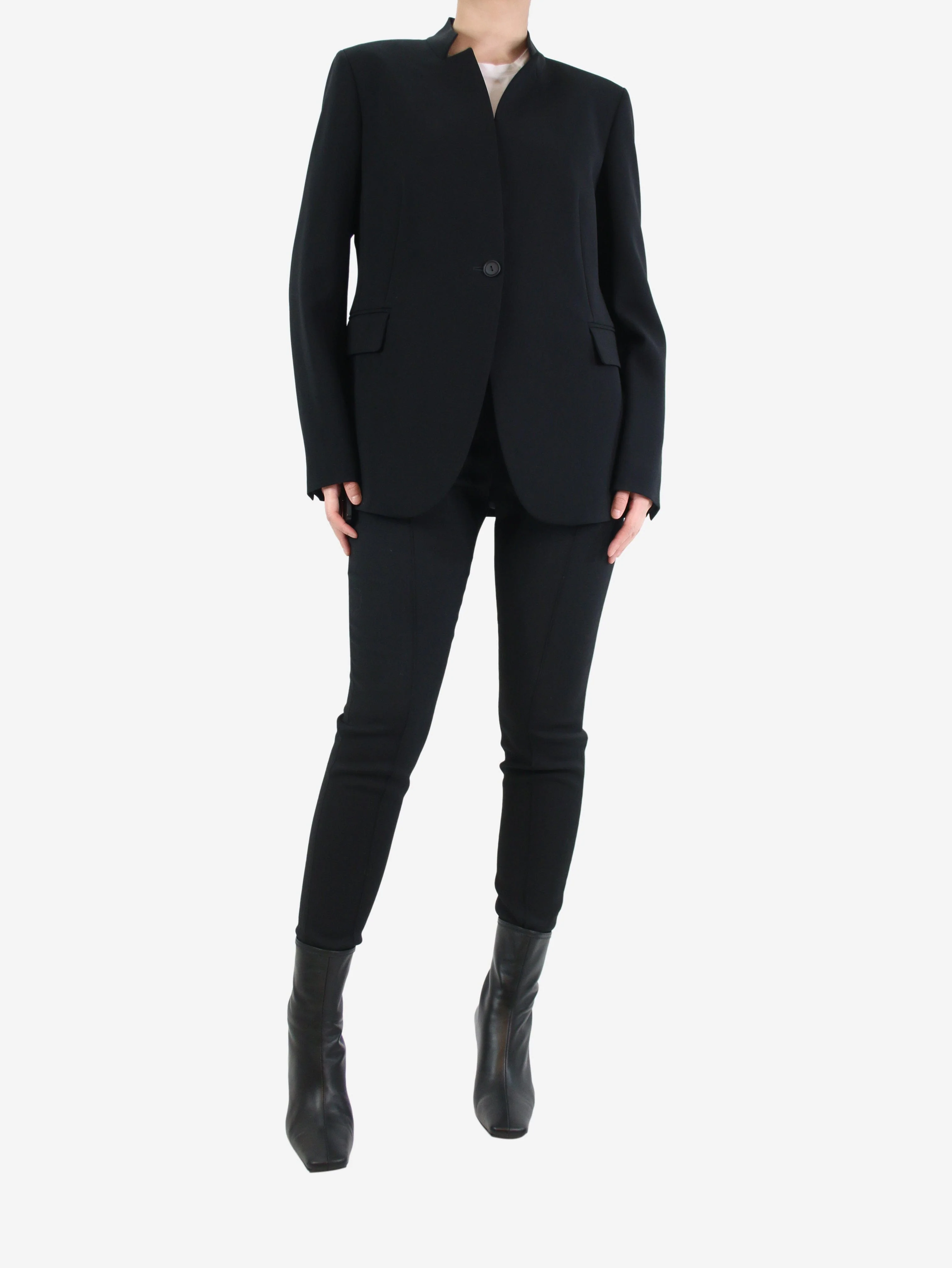 Black elasticated trousers - size UK 8 - Image 4