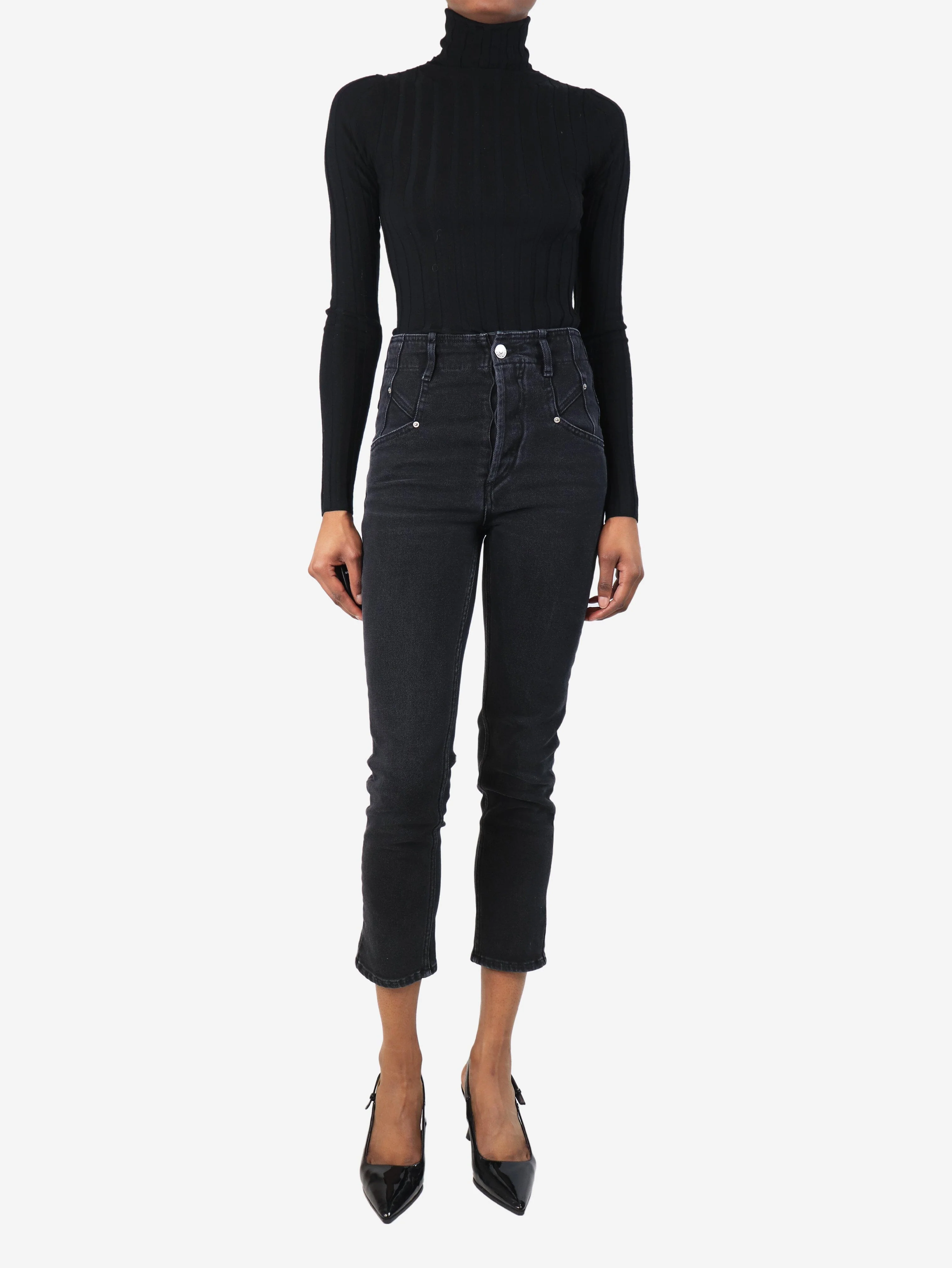 Black jeans - size UK 6 - Image 2