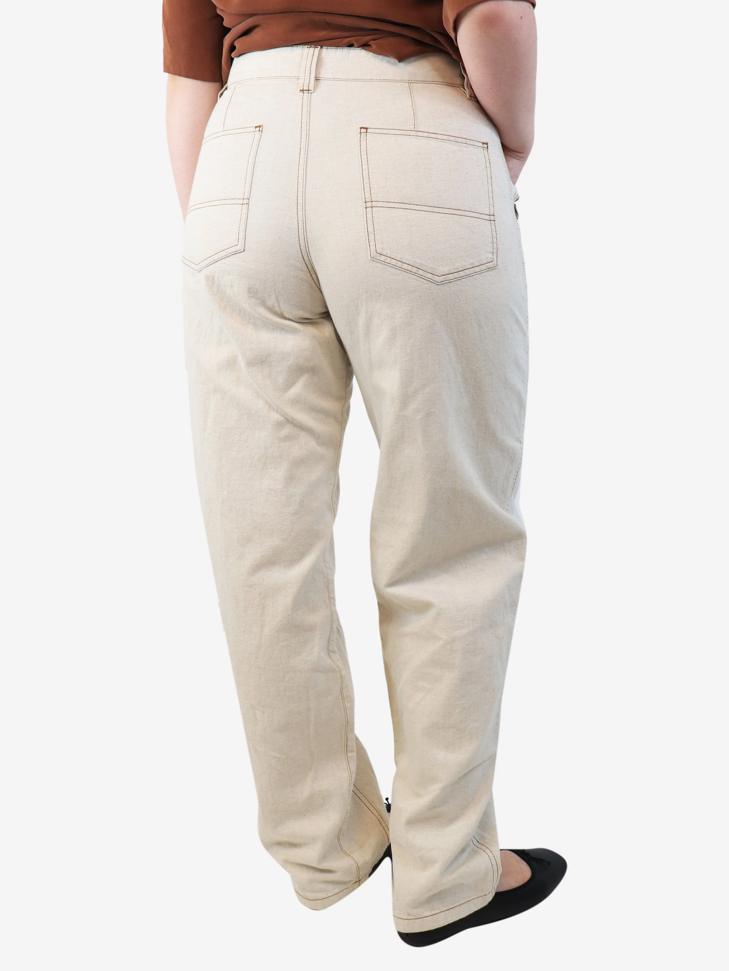 Cream Fanny jeans - size UK 12 - Image 3
