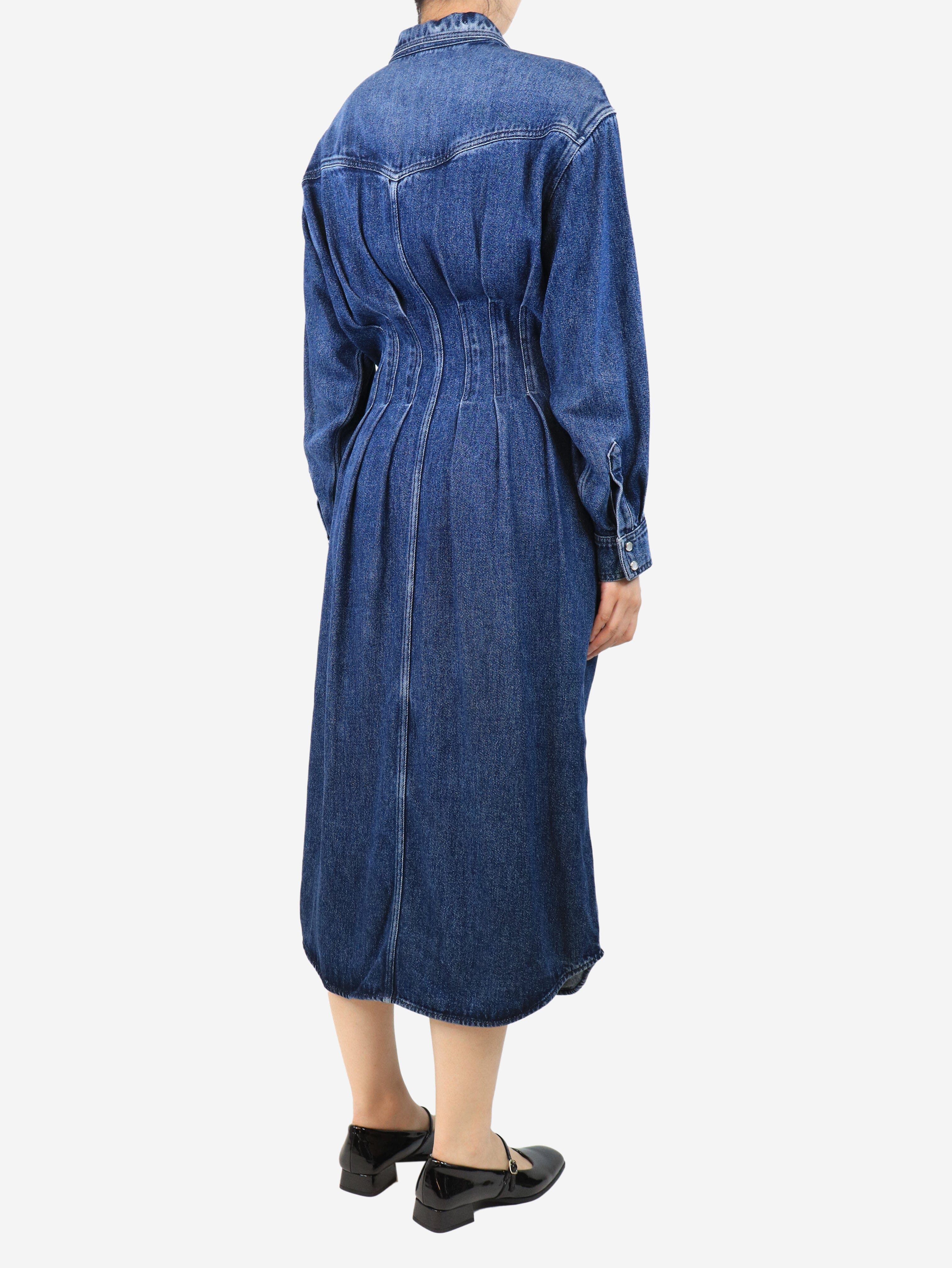 Blue Tomia denim midi dress - size UK 12 - Image 2