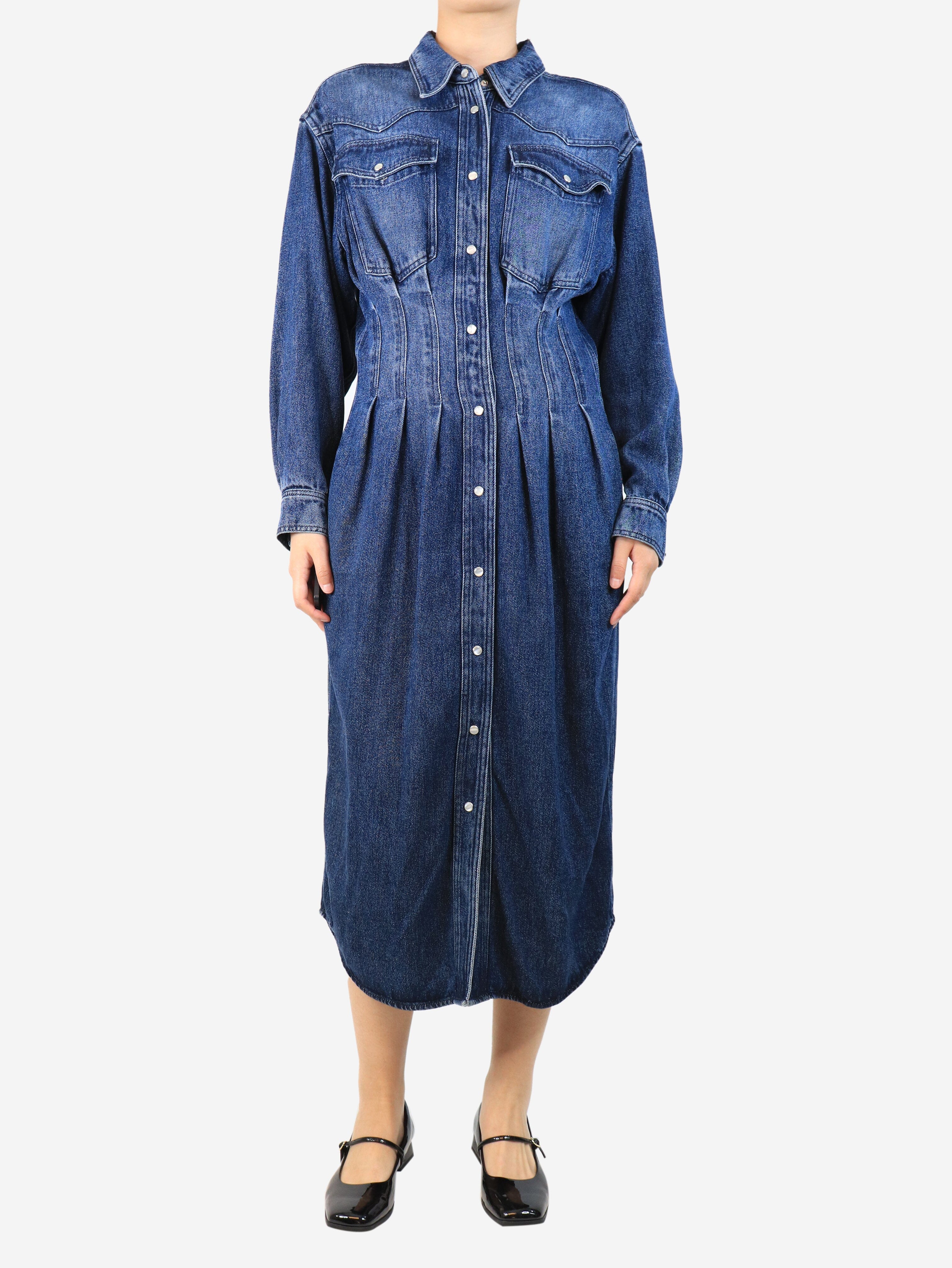 Blue Tomia denim midi dress - size UK 12 - Image 3