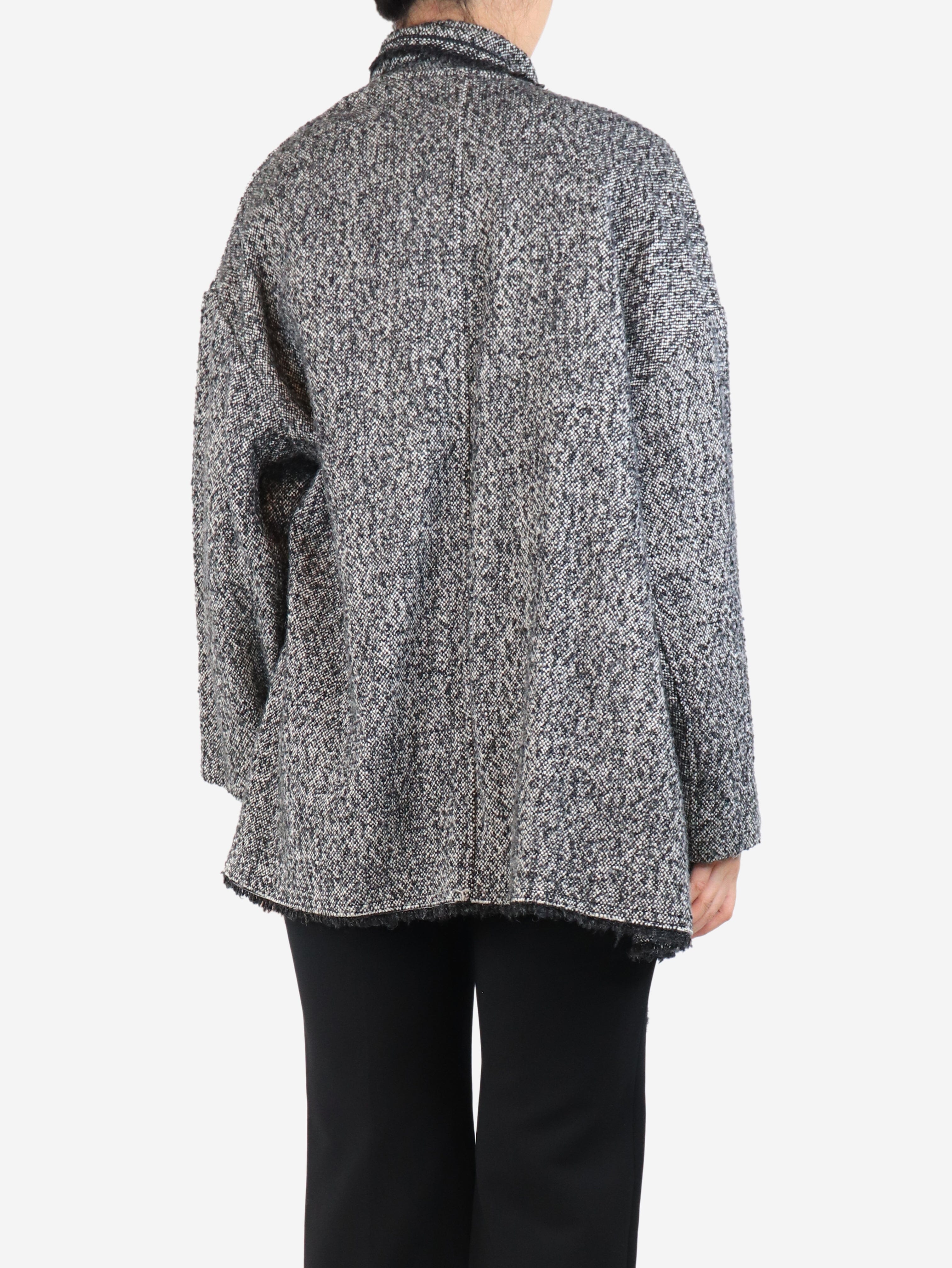 Grey Hopsack cape - size UK 8 - Image 2