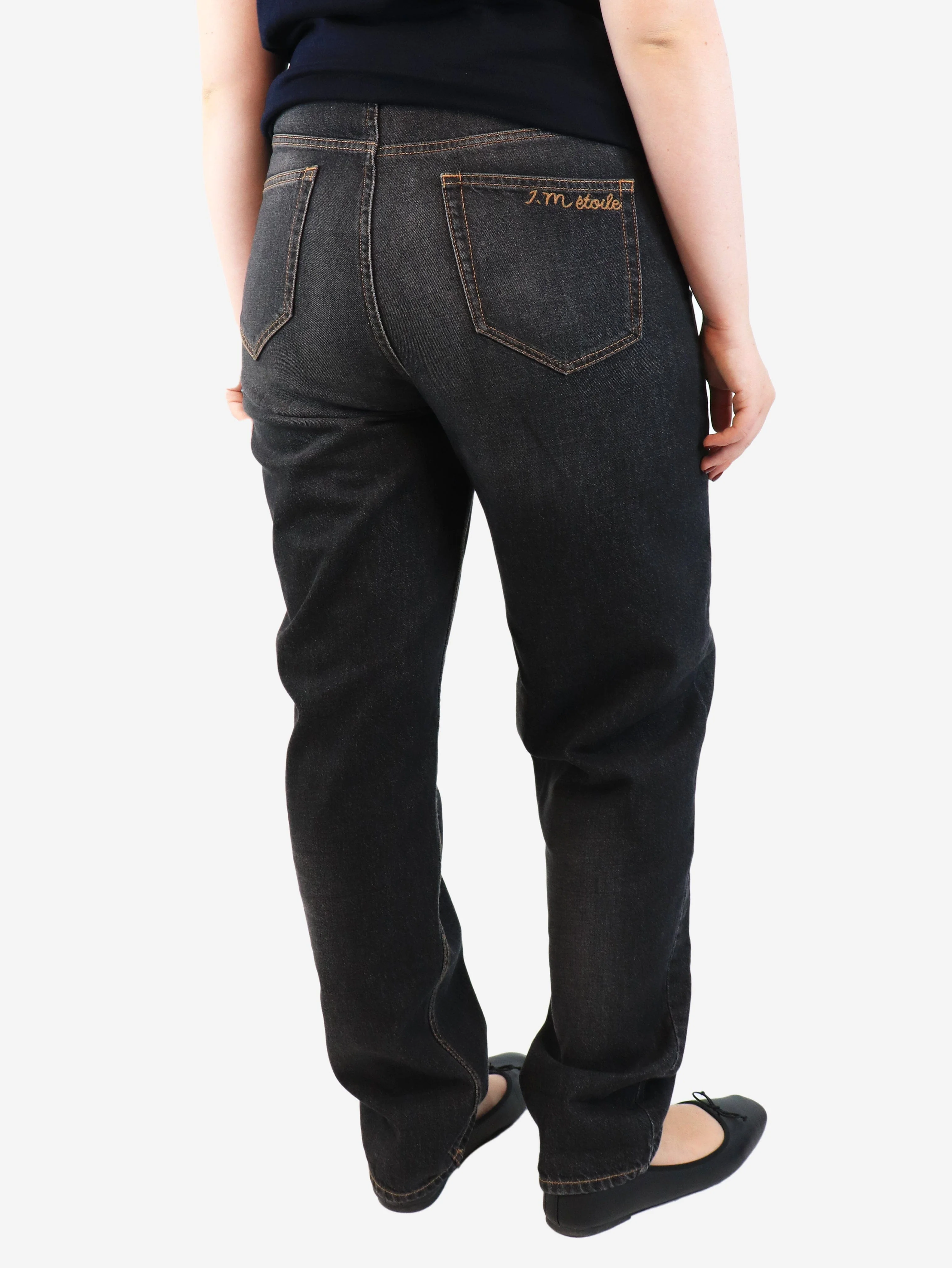 Grey straight-leg jeans - size UK 14 - Image 3