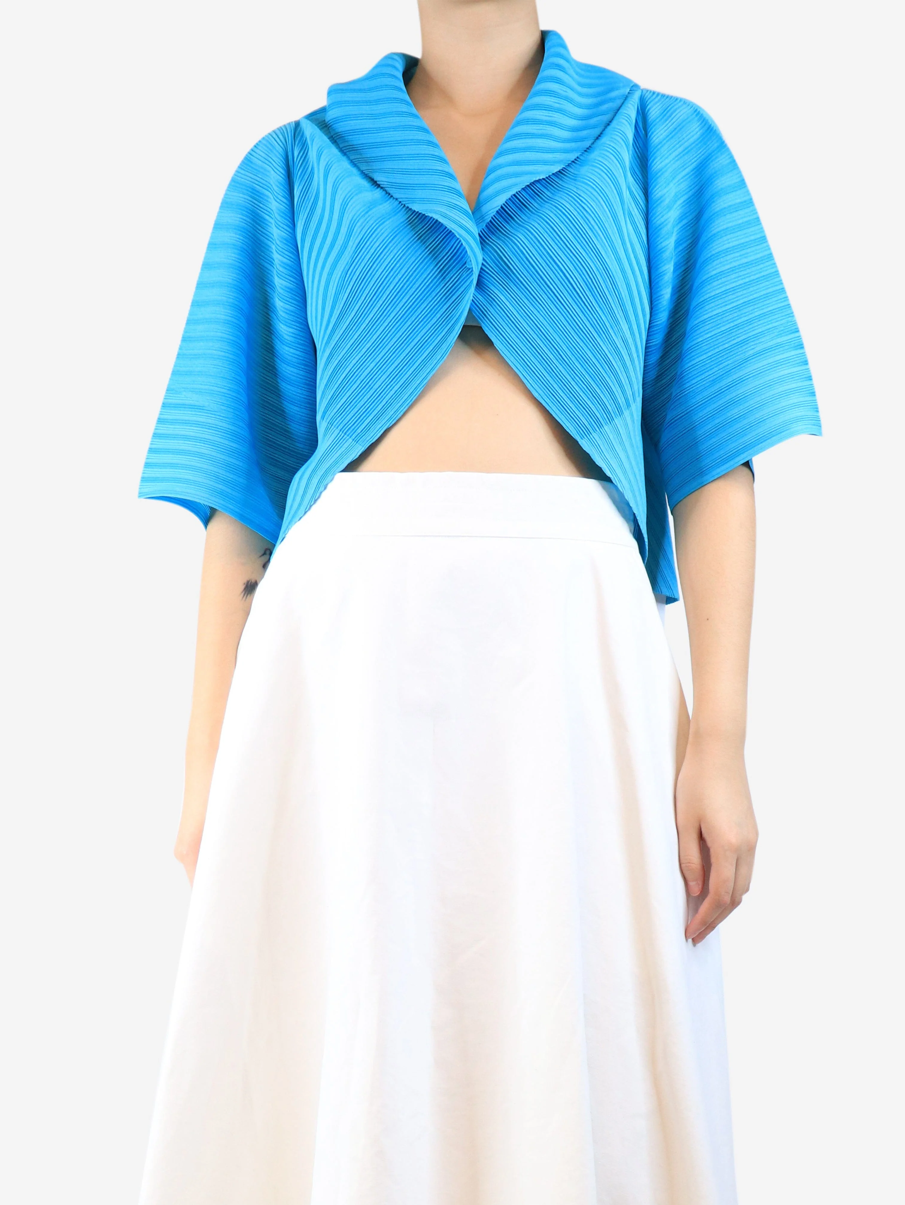 Blue pleated cardigan - size One Size