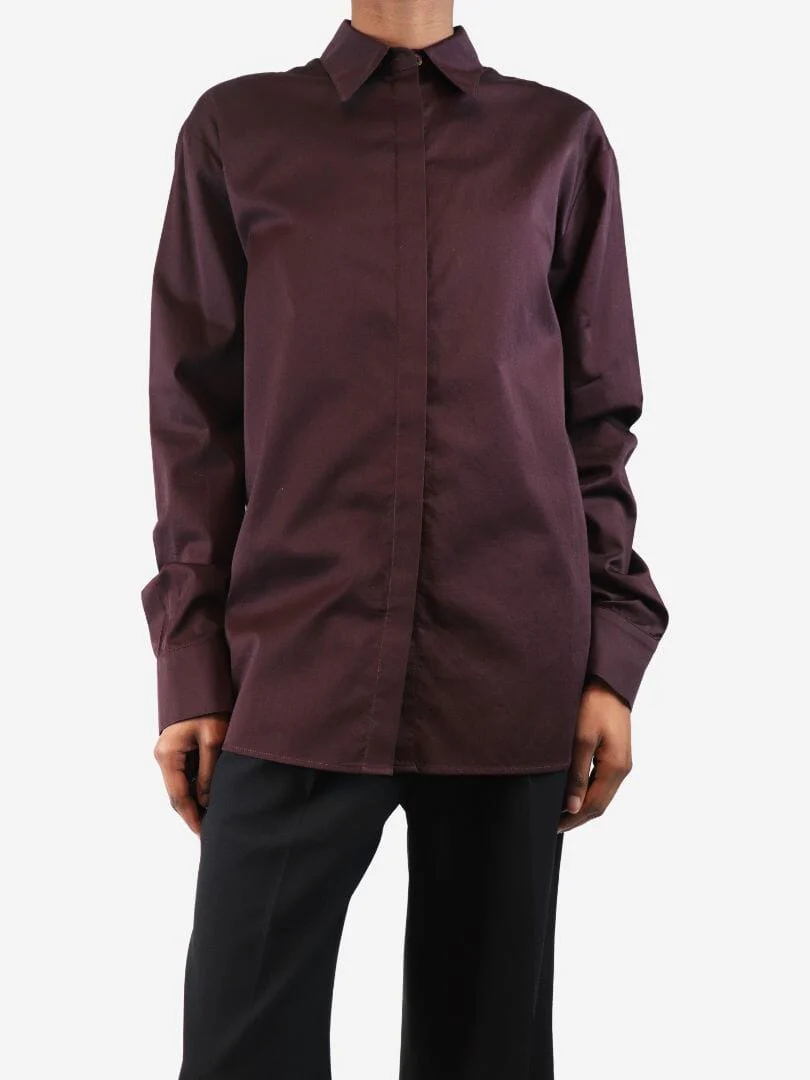 Aubergine Stevie shirt - size UK 10 - Image 3