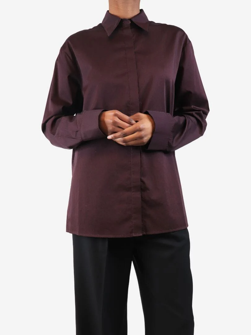 Aubergine Stevie shirt - size UK 12