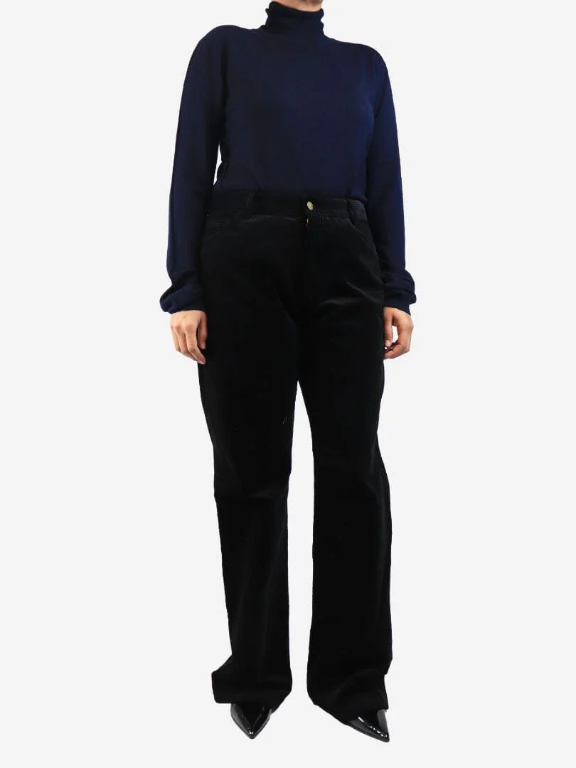 Black Chia corduroy trousers - size W 26 - Image 2