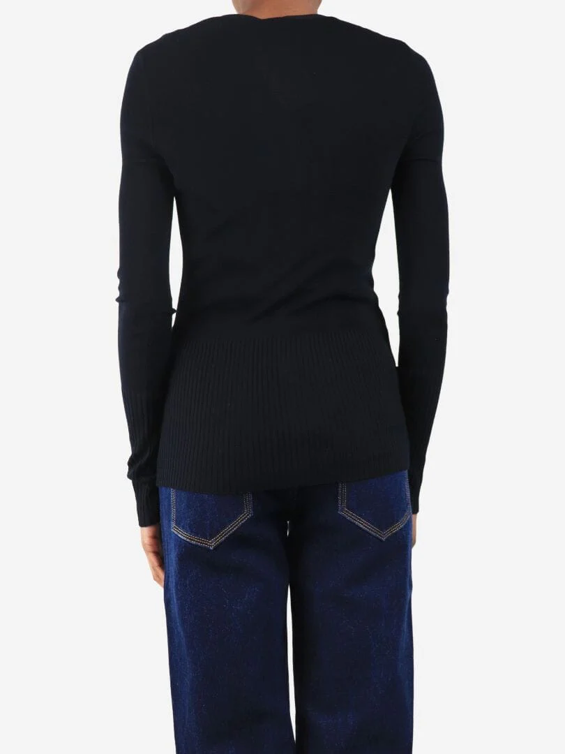 Black Christine wool cardigan - size L - Image 2