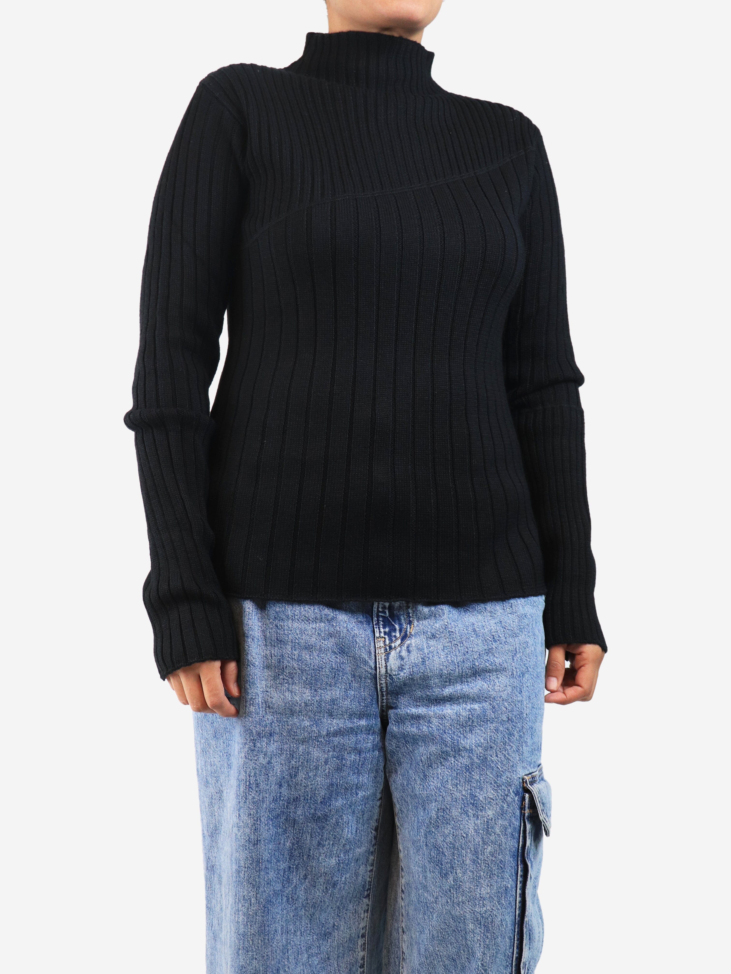 Black Nina knit top - size L