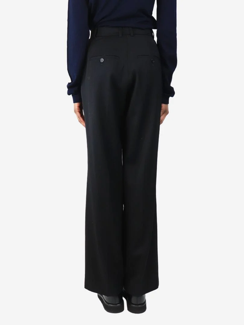 Black Stanley wool trousers - size UK 4 - Image 3