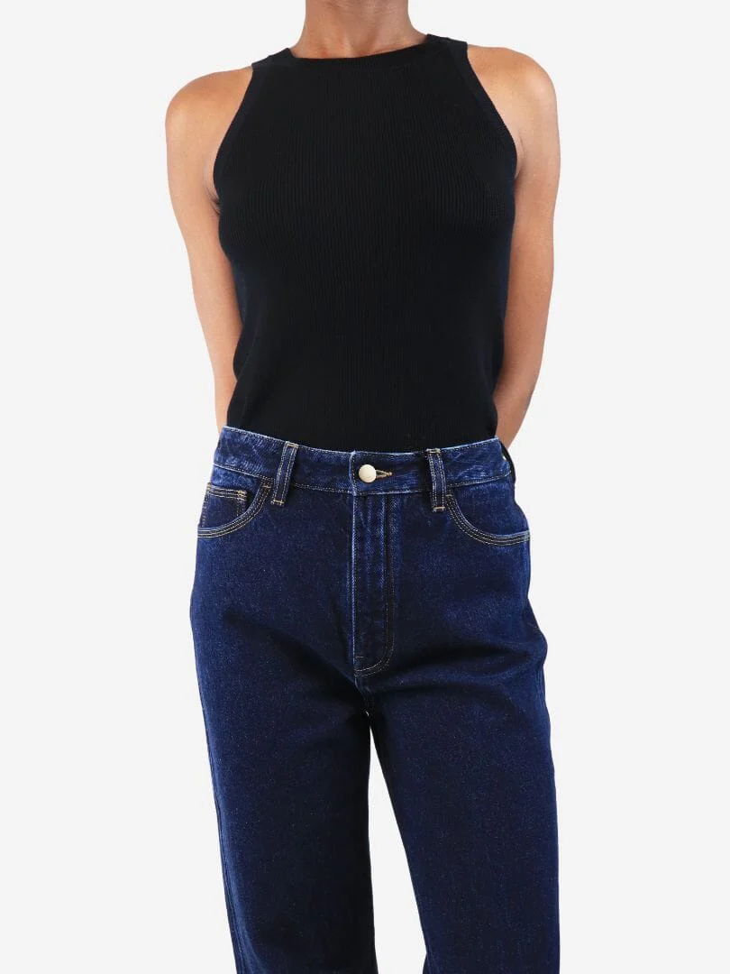 Black Zoe vest top - size M