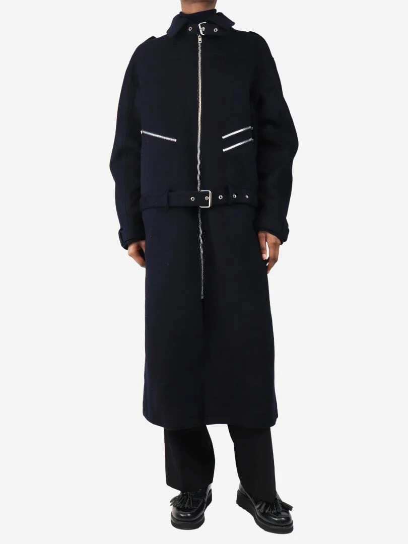 Blue Anna wool coat - size UK 10 - Image 3