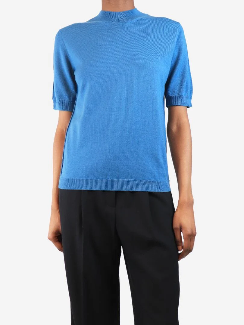 Blue Cecily knit top - size S