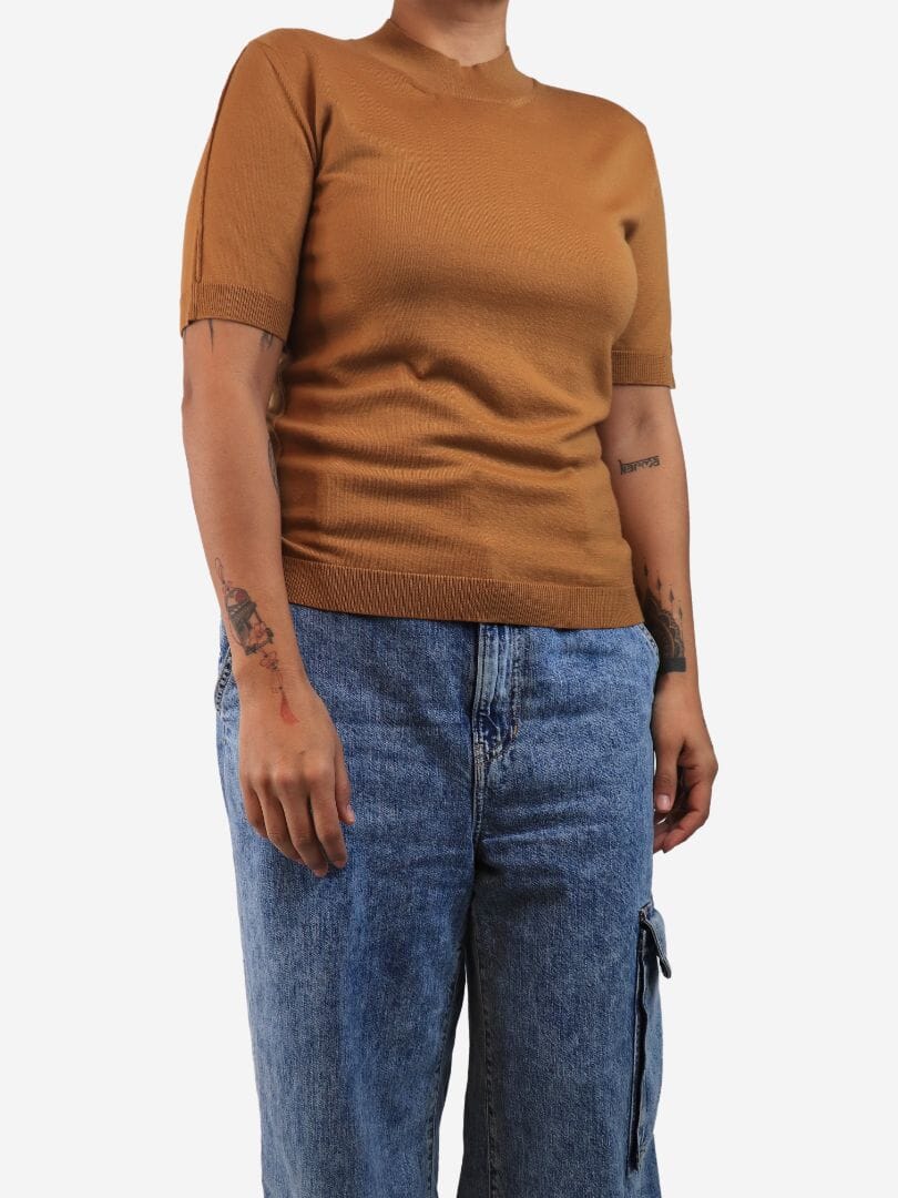 Brown Cecily knit top - size L - Image 2
