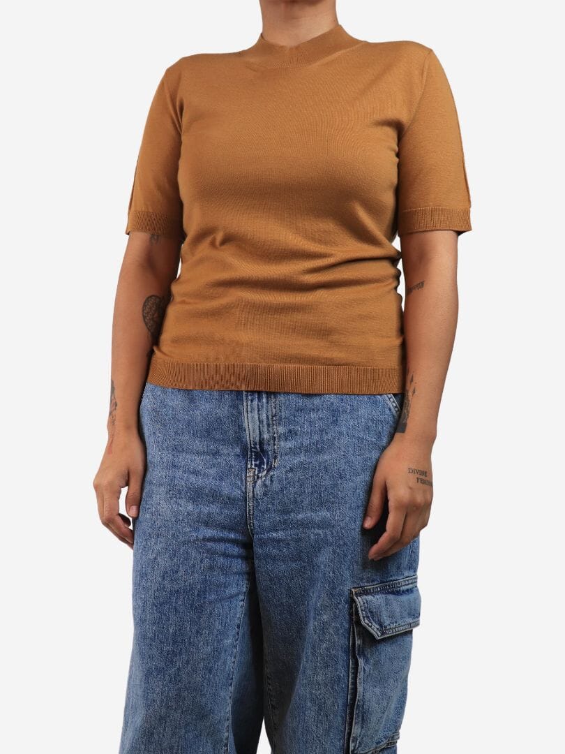 Brown Cecily knit top - size S