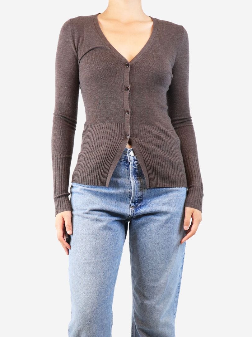 Brown Christine wool cardigan - size M