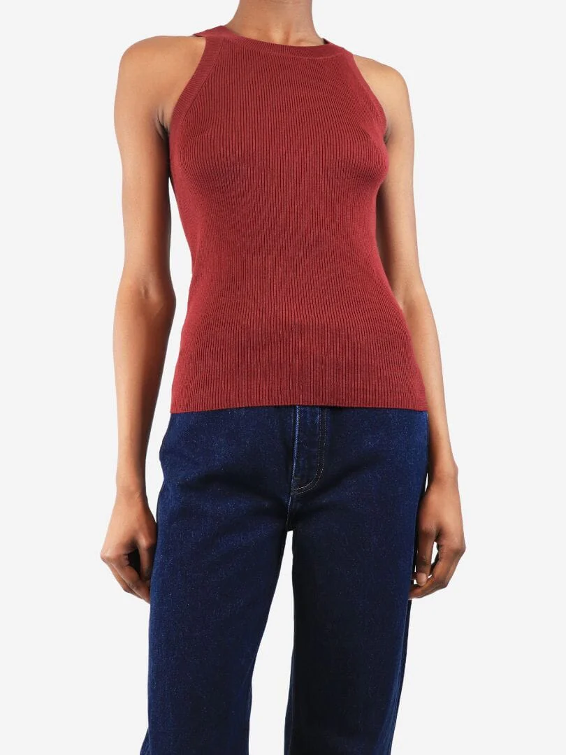 Burgundy Zoe vest top - size M