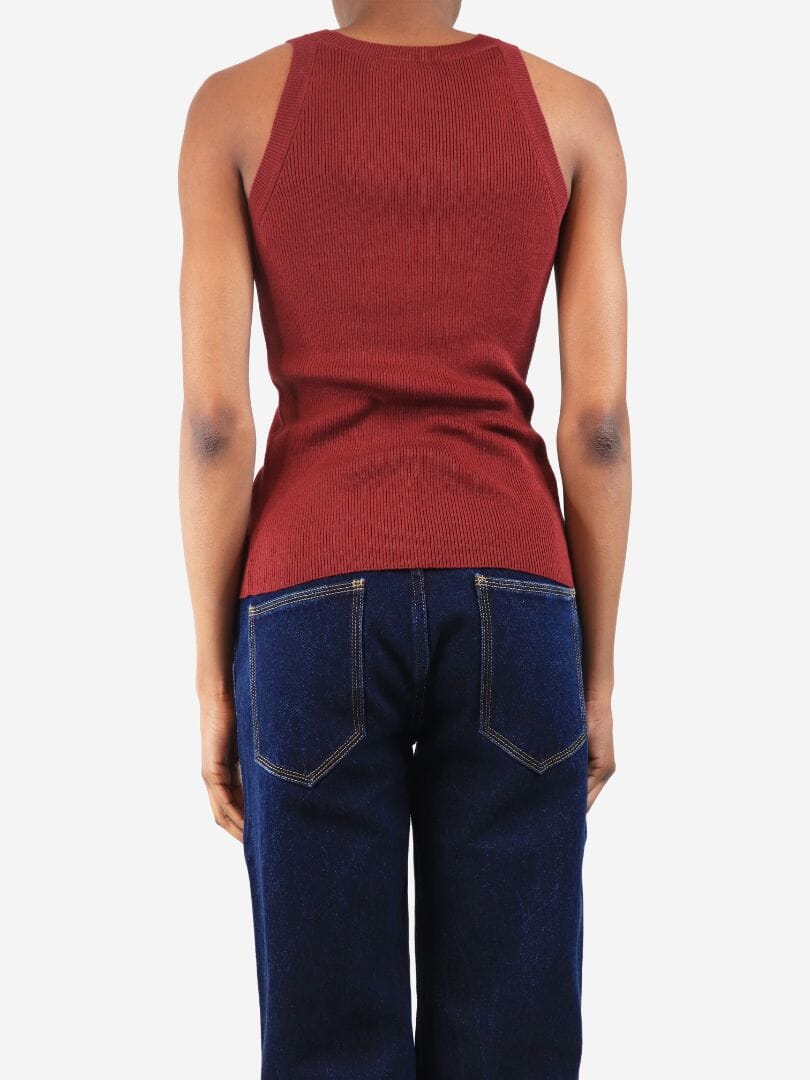 Burgundy Zoe vest top - size S - Image 2
