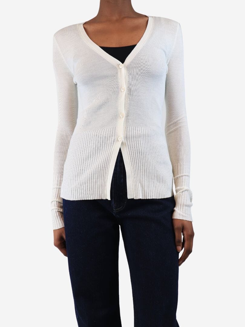 Cream Christine wool cardigan - size M
