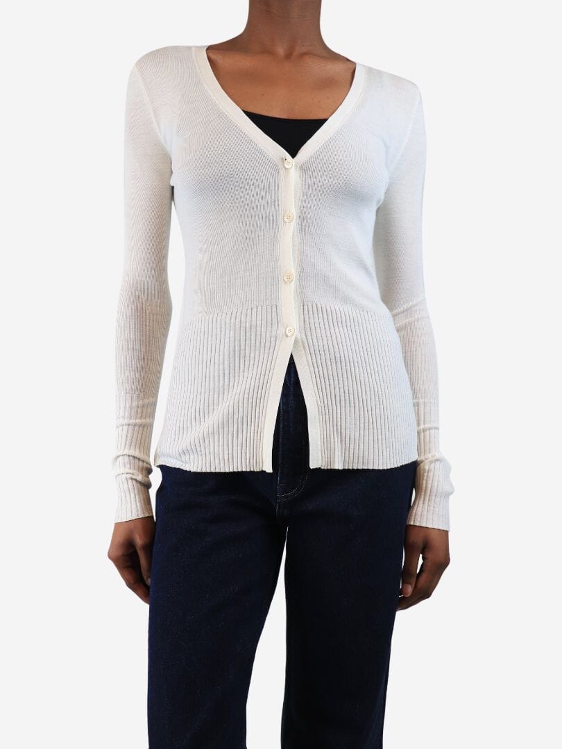 Cream Christine wool cardigan - size M - Image 2