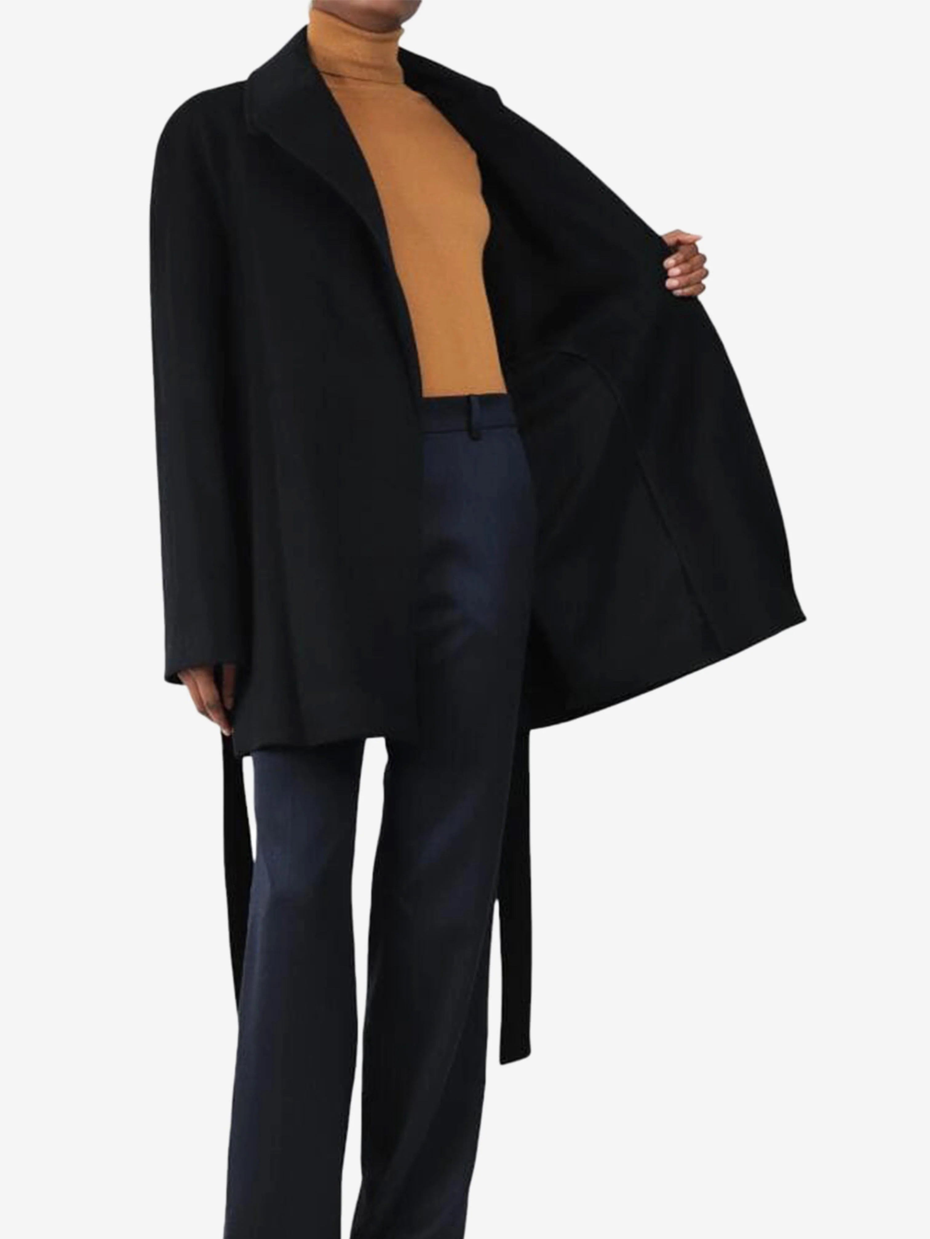 Emma black wool coat - size UK 10 - Image 4