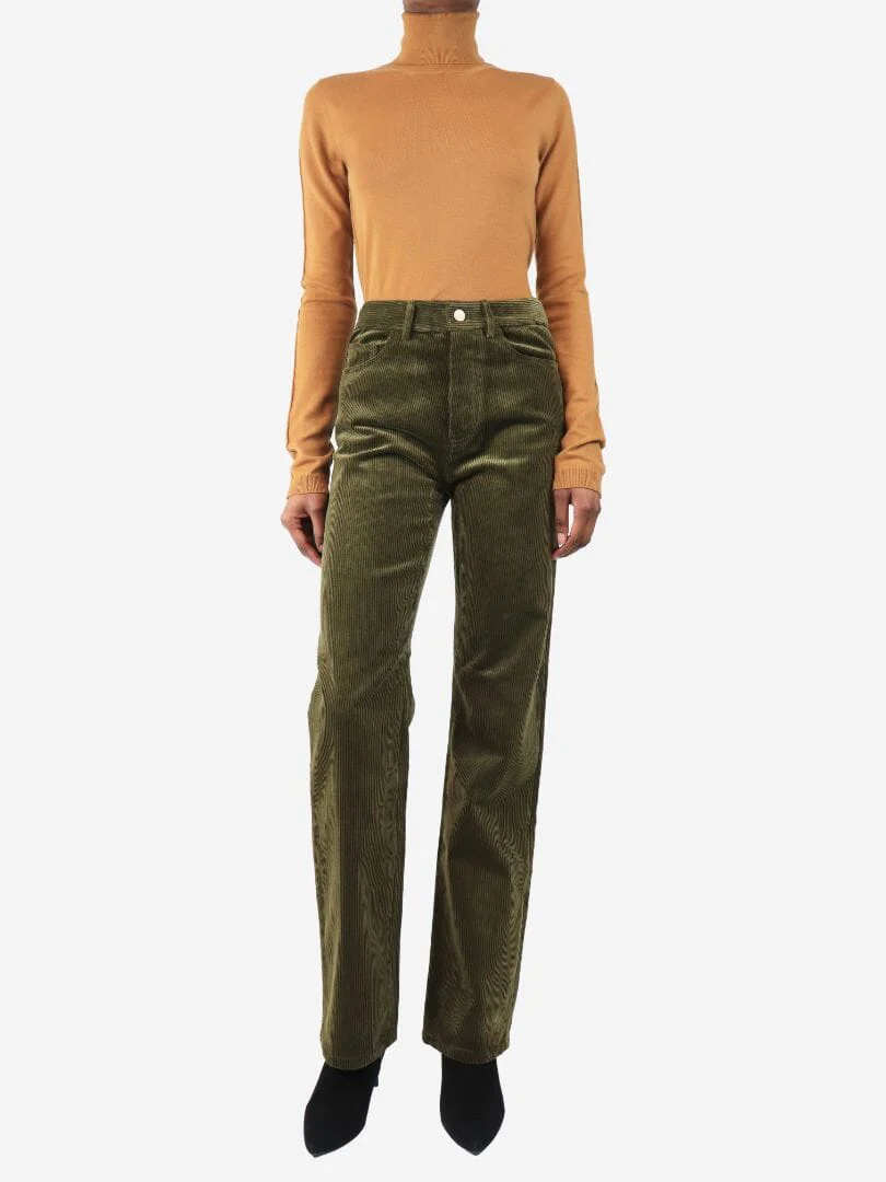 Green Chia corduroy trousers - size W 24 - Image 2