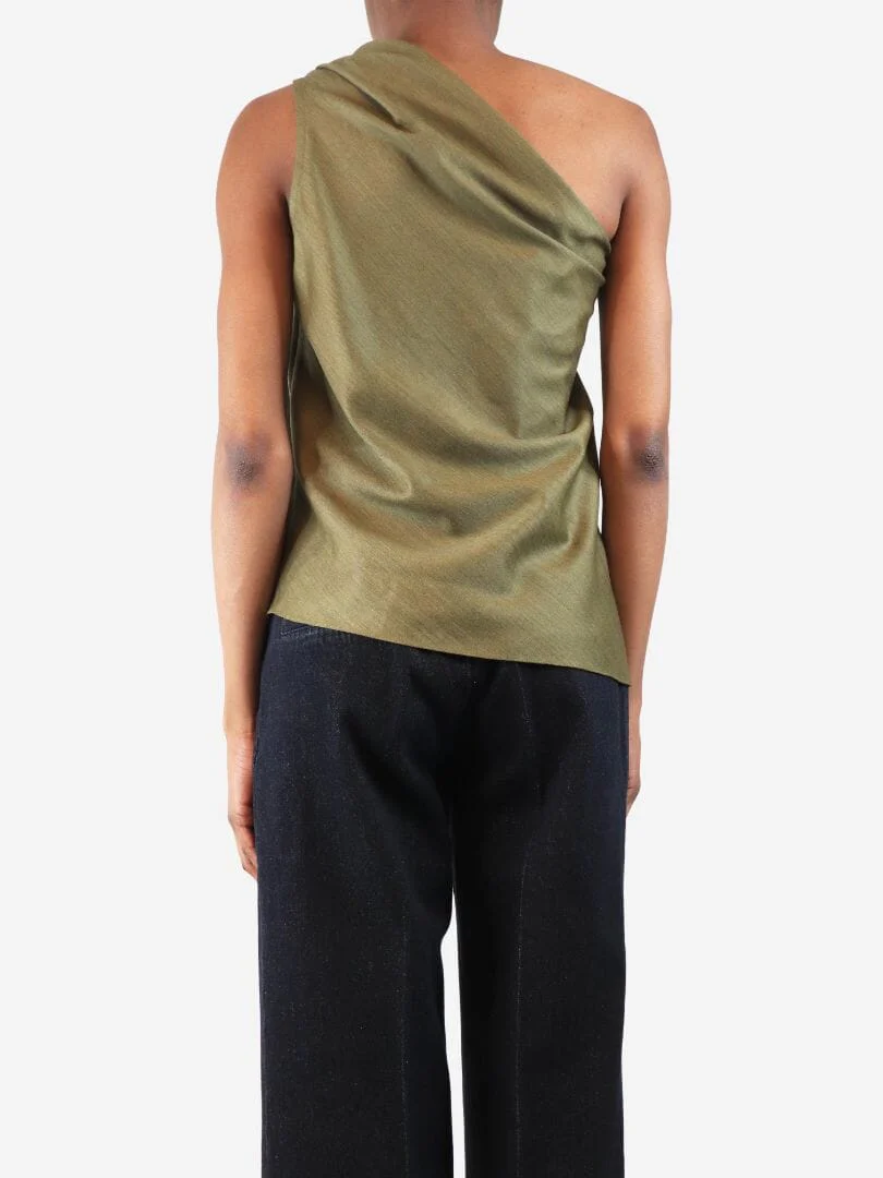 Green Maude one-shoulder top - size UK 14 - Image 2