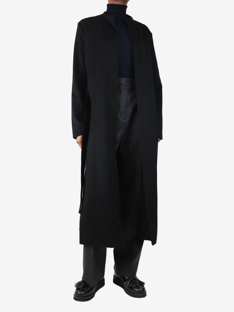 Margot Black wool coat - size UK 16