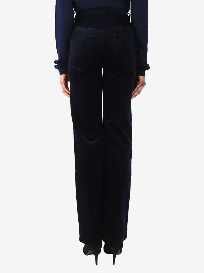 Navy Chia cord trousers - size W 24 - Image 3