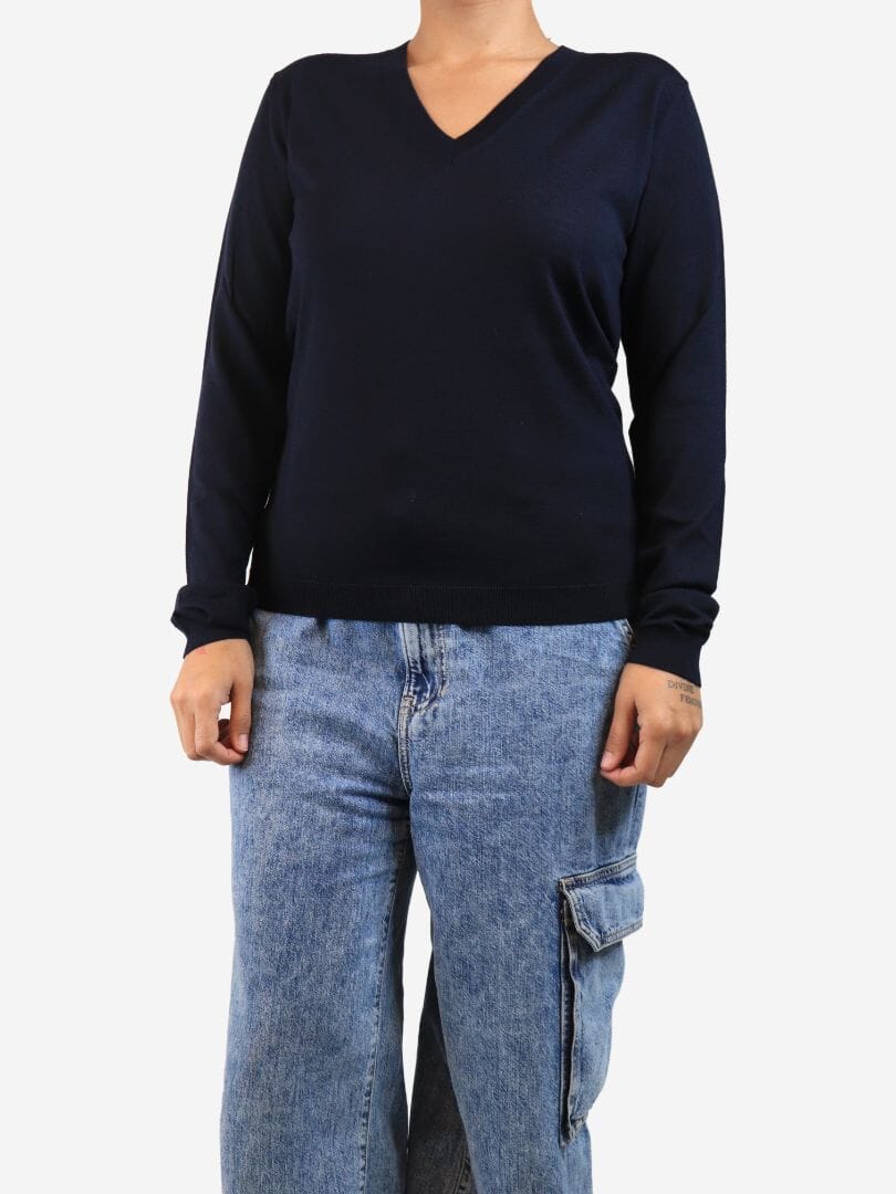 Navy Paula knit top - size XL