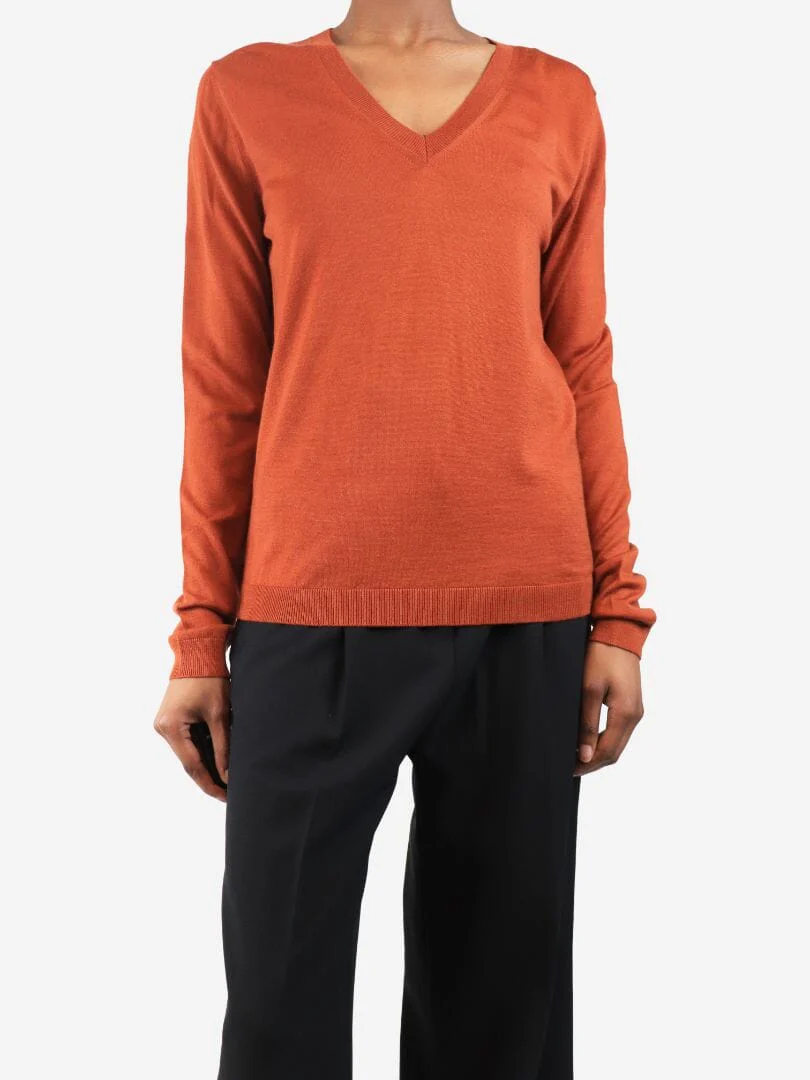 Orange Paula knit top - size S