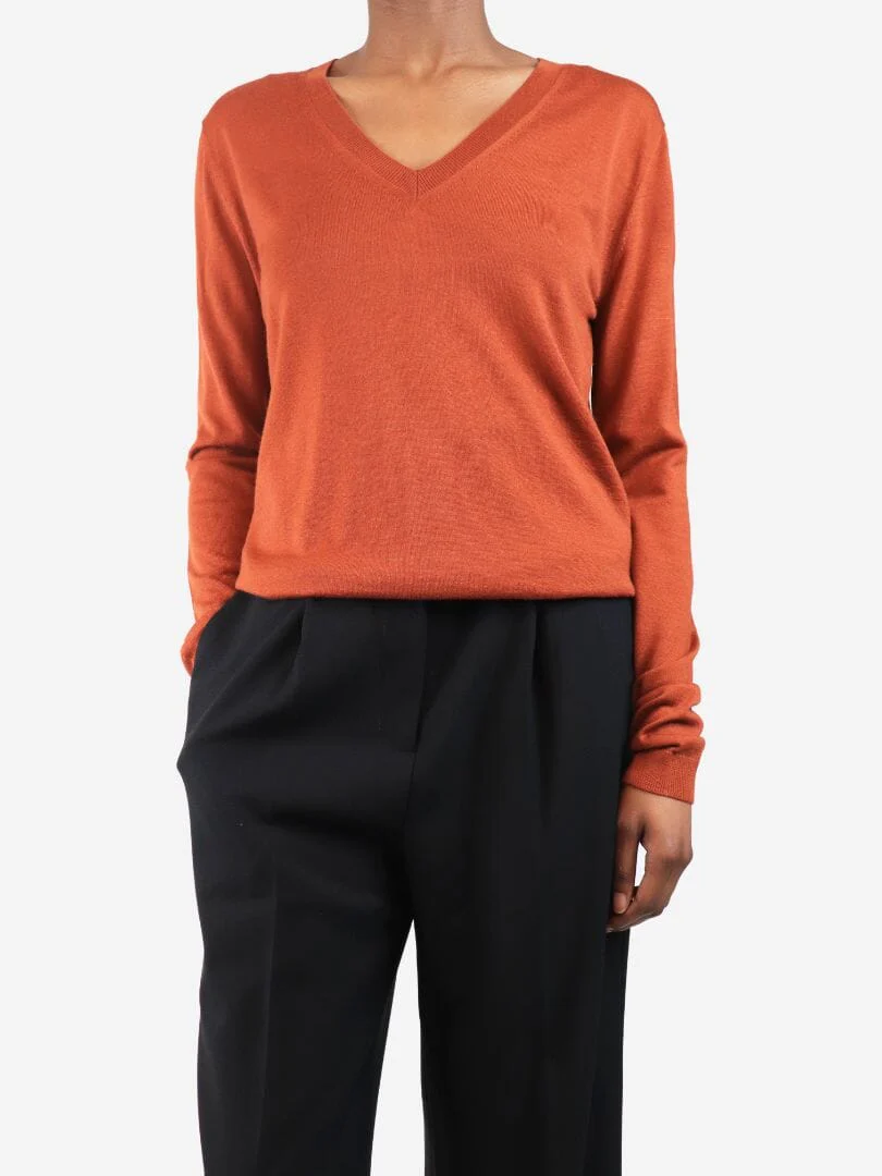 Orange Paula knit top - size S - Image 3