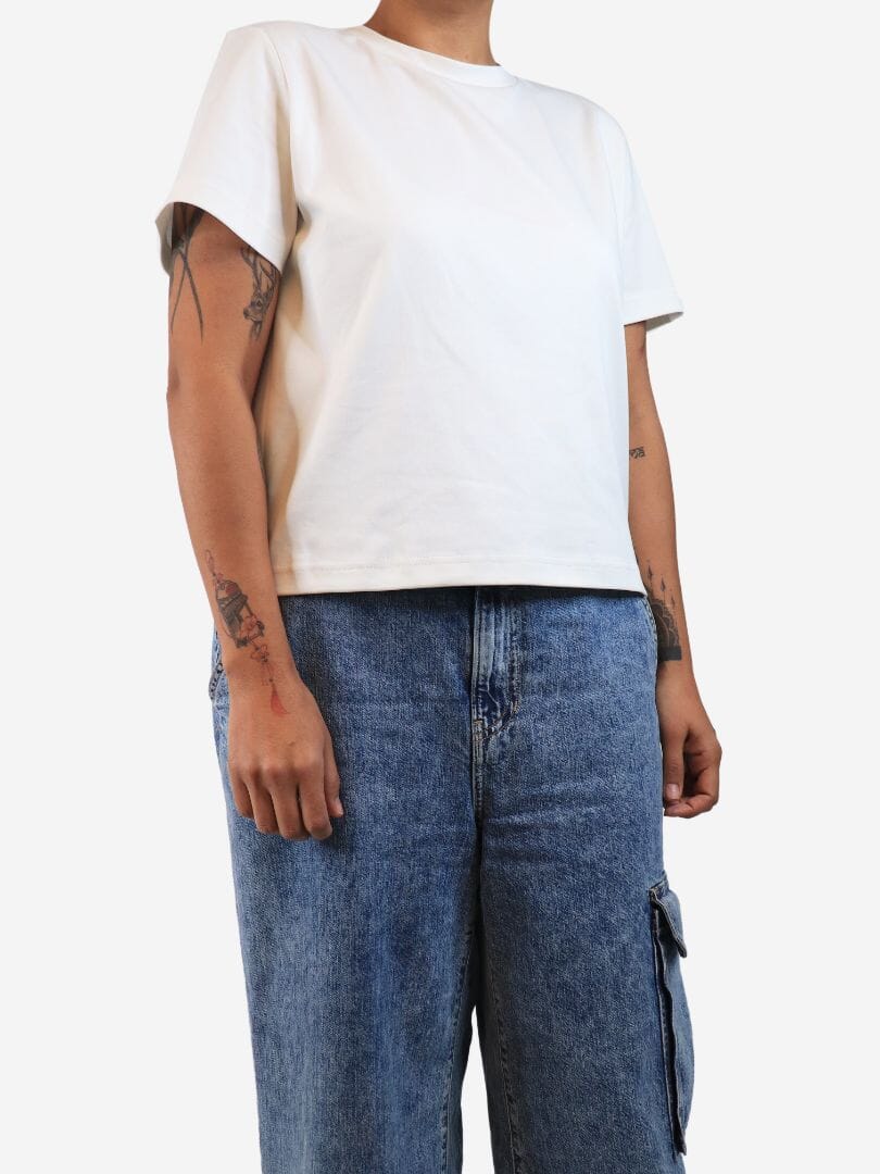 White Ada boxy t-shirt - size UK 8 - Image 2