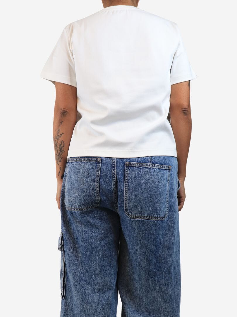 White Ada boxy t-shirt - size UK 8 - Image 3