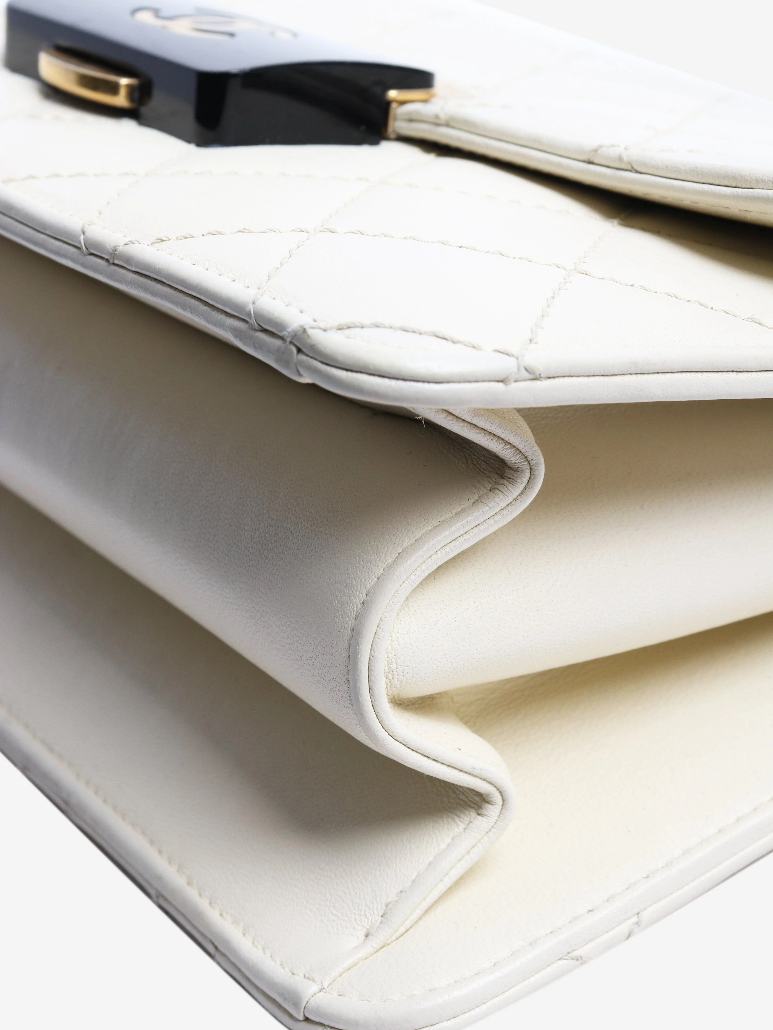 Ivory leather 2016 Beauty lock flap bag - Image 10
