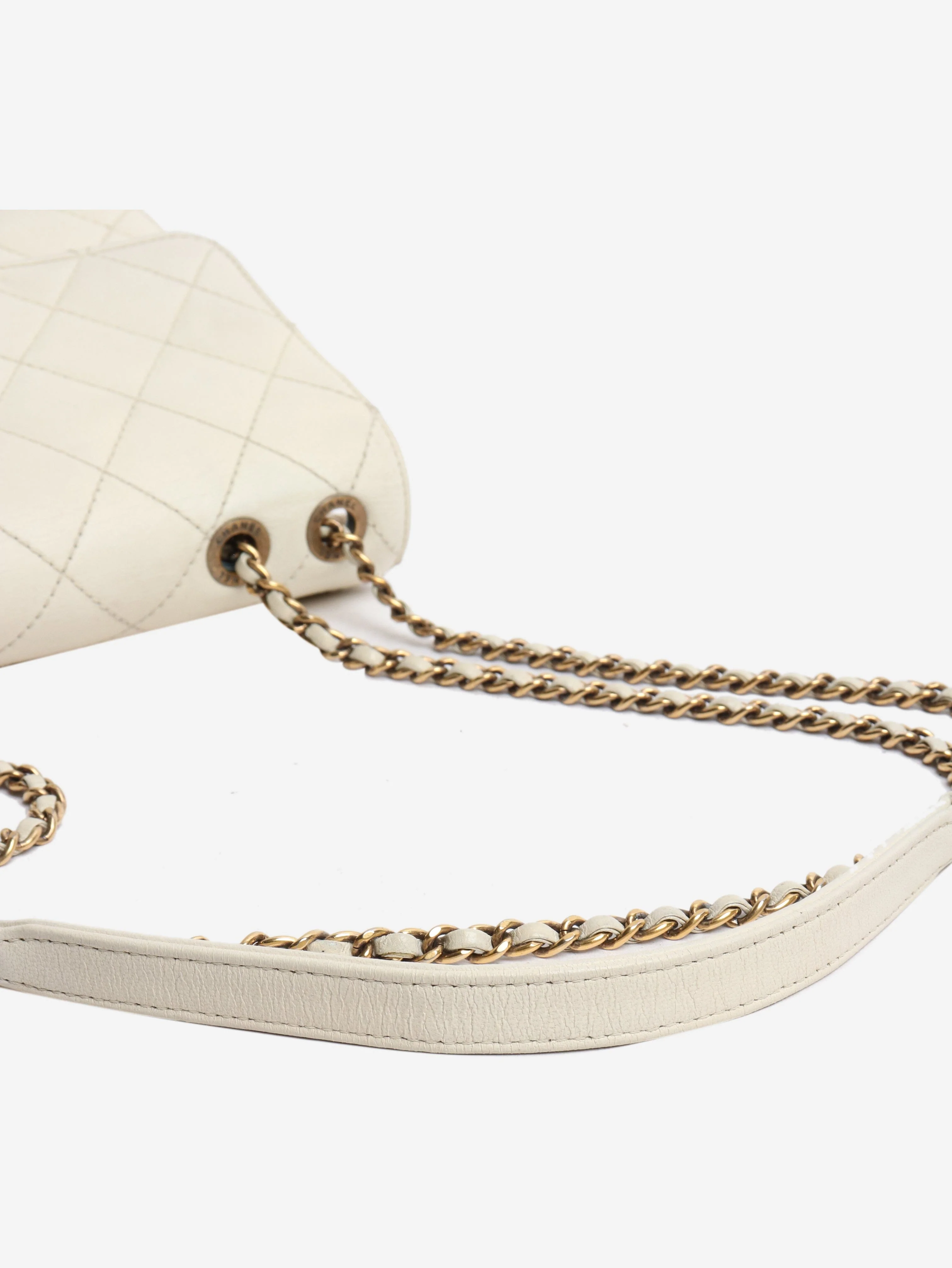 Ivory leather 2016 Beauty lock flap bag - Image 4