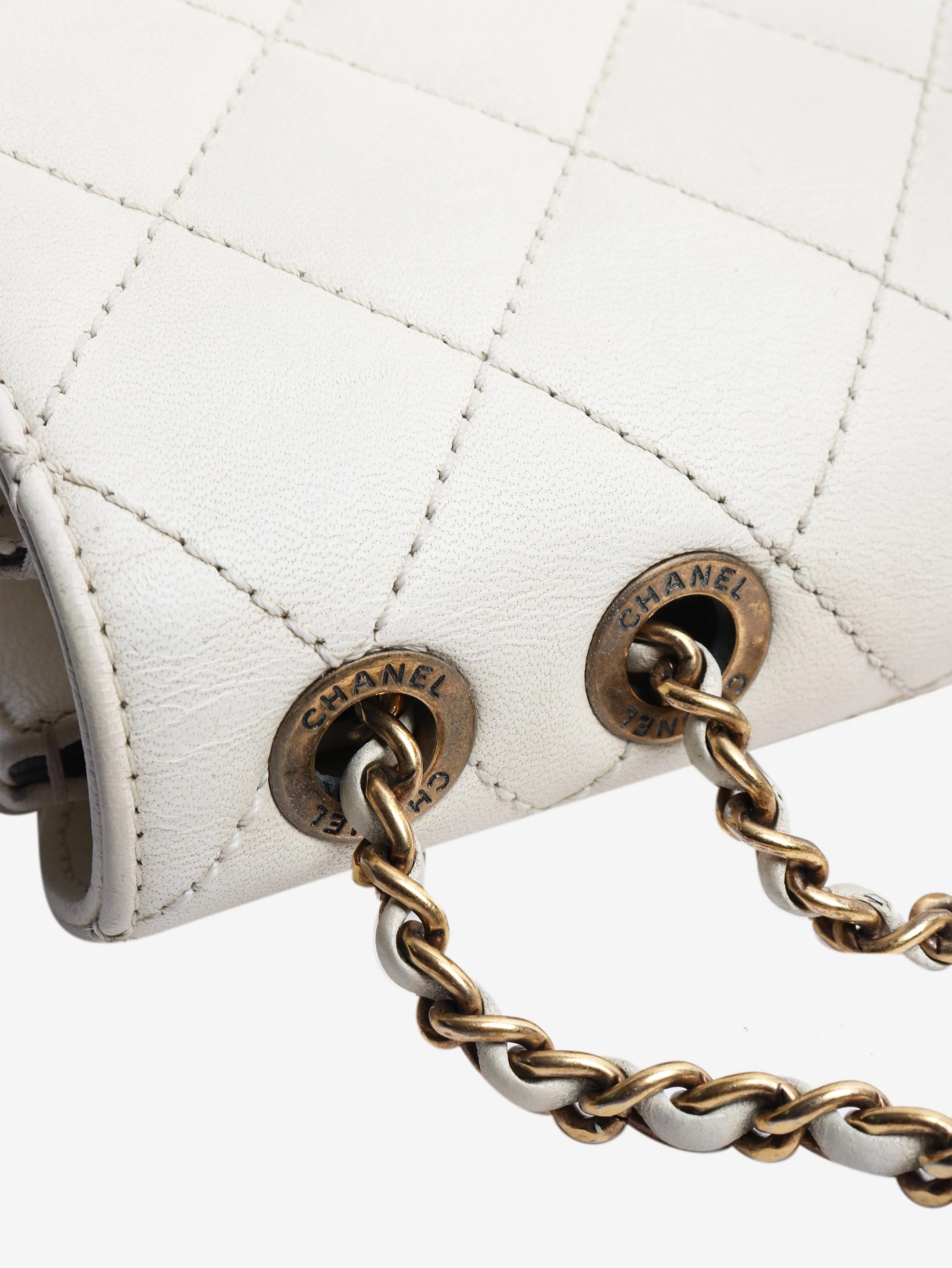 Ivory leather 2016 Beauty lock flap bag - Image 5