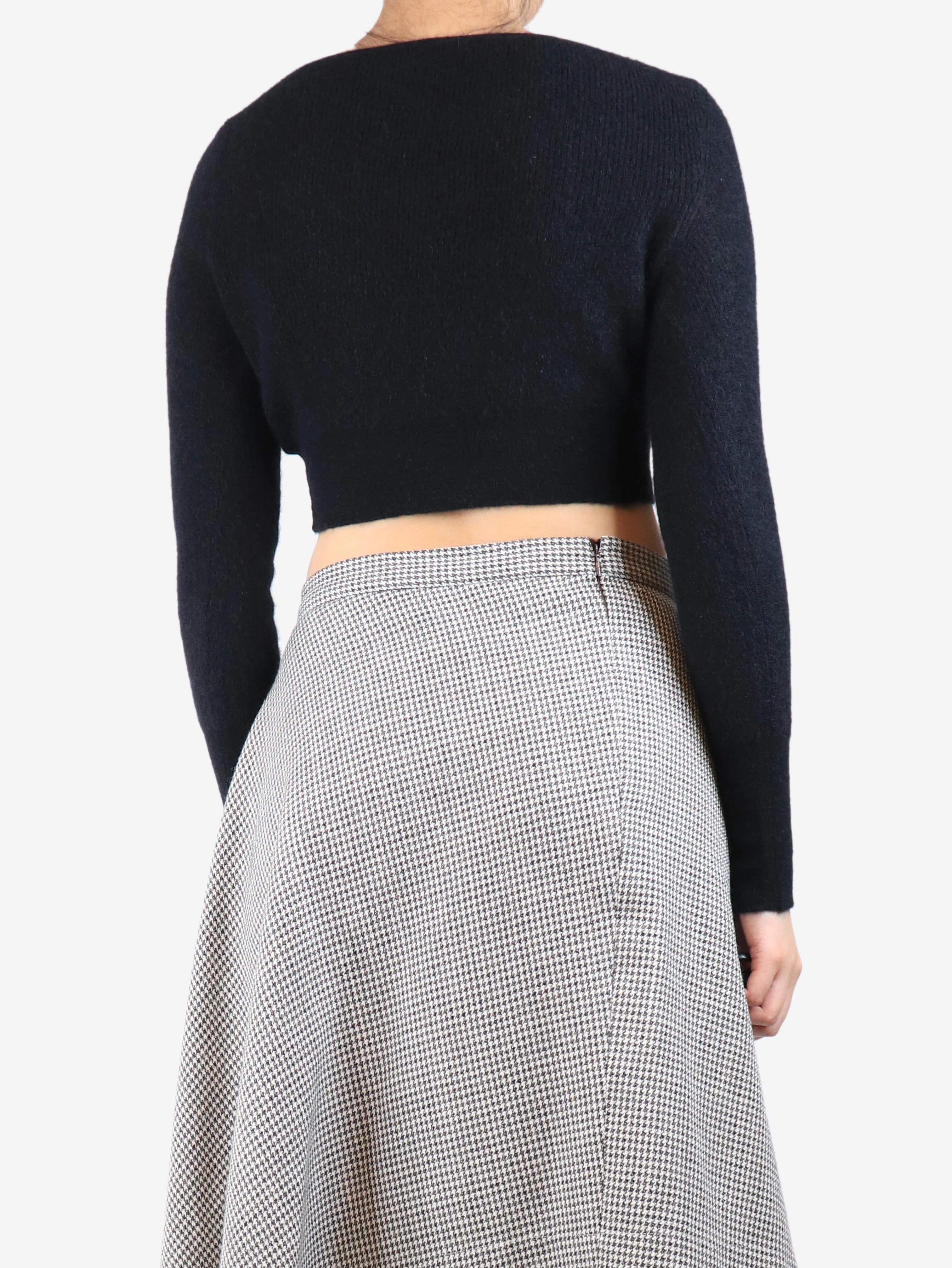 Black cropped cardigan - size UK 10 - Image 2