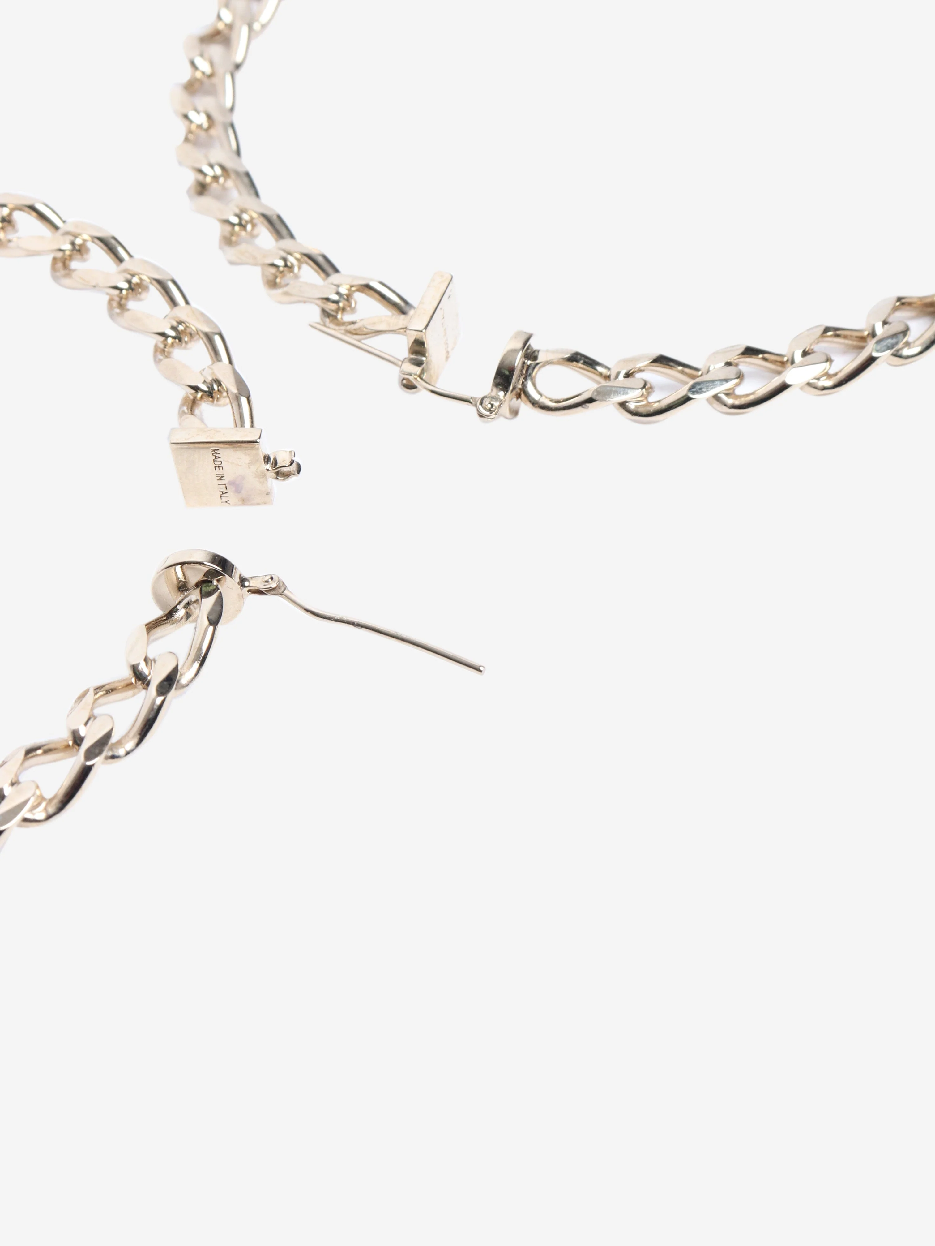 Gold chain-hoop earings - Image 2