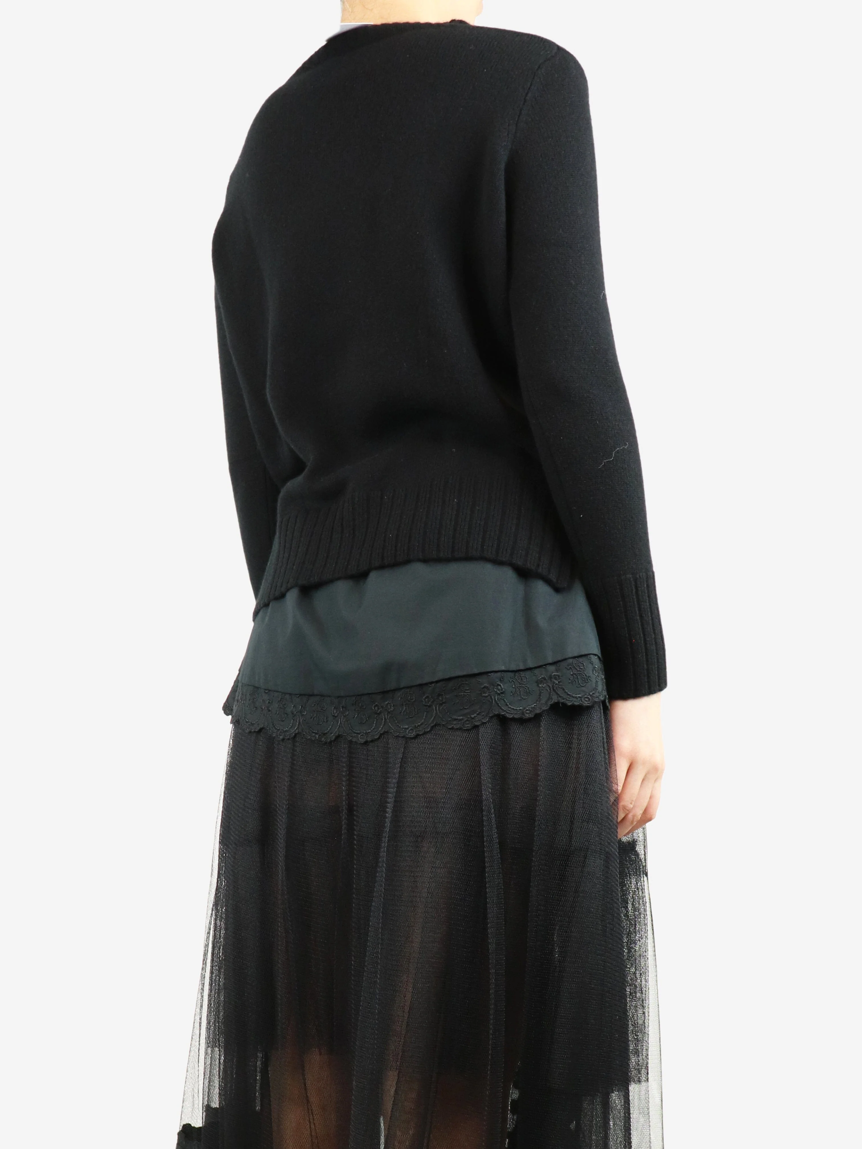Black crew-neck sweater - size S - Image 2