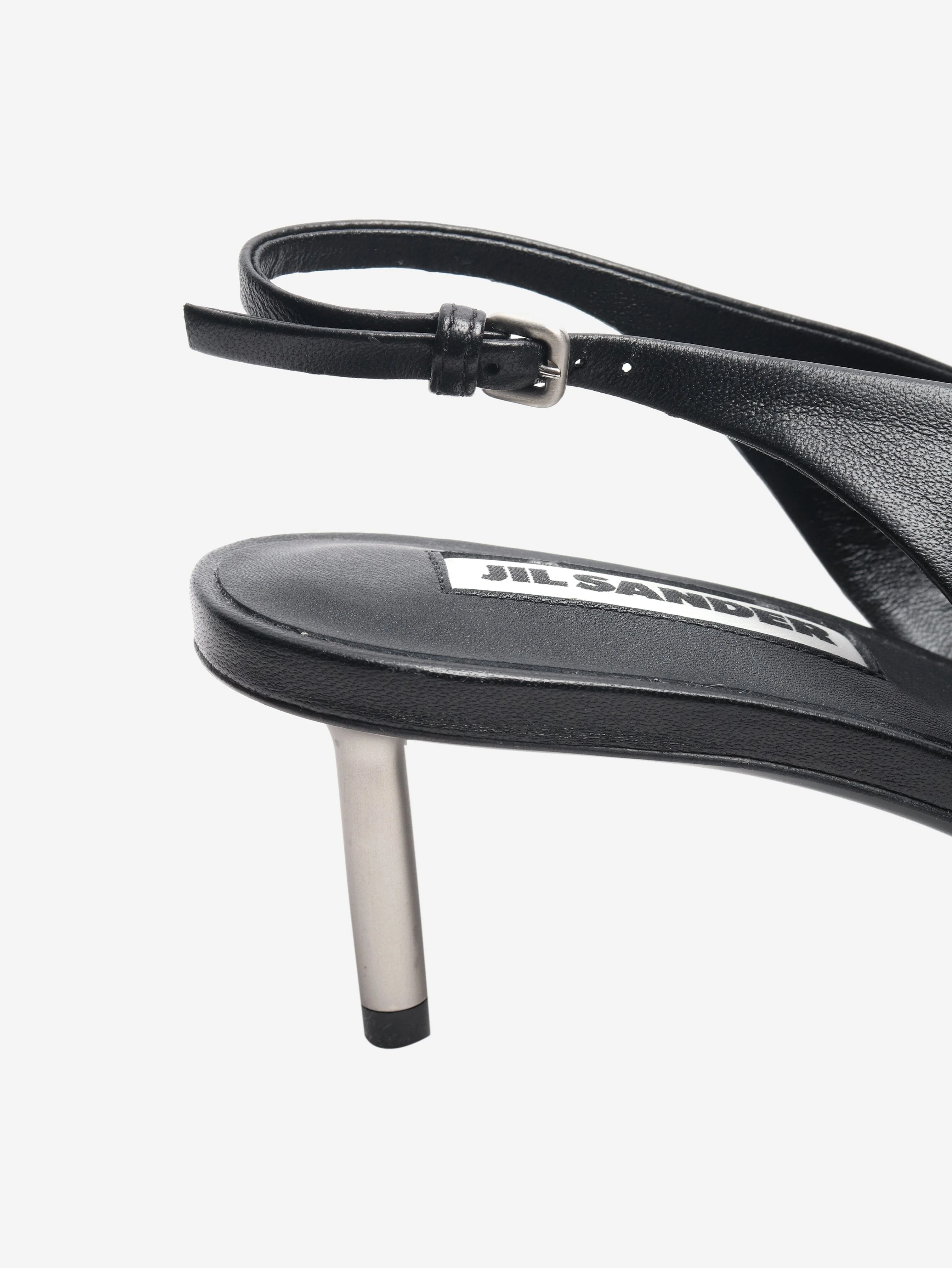 Black round-toe slingback heels - size EU 38.5 - Image 4