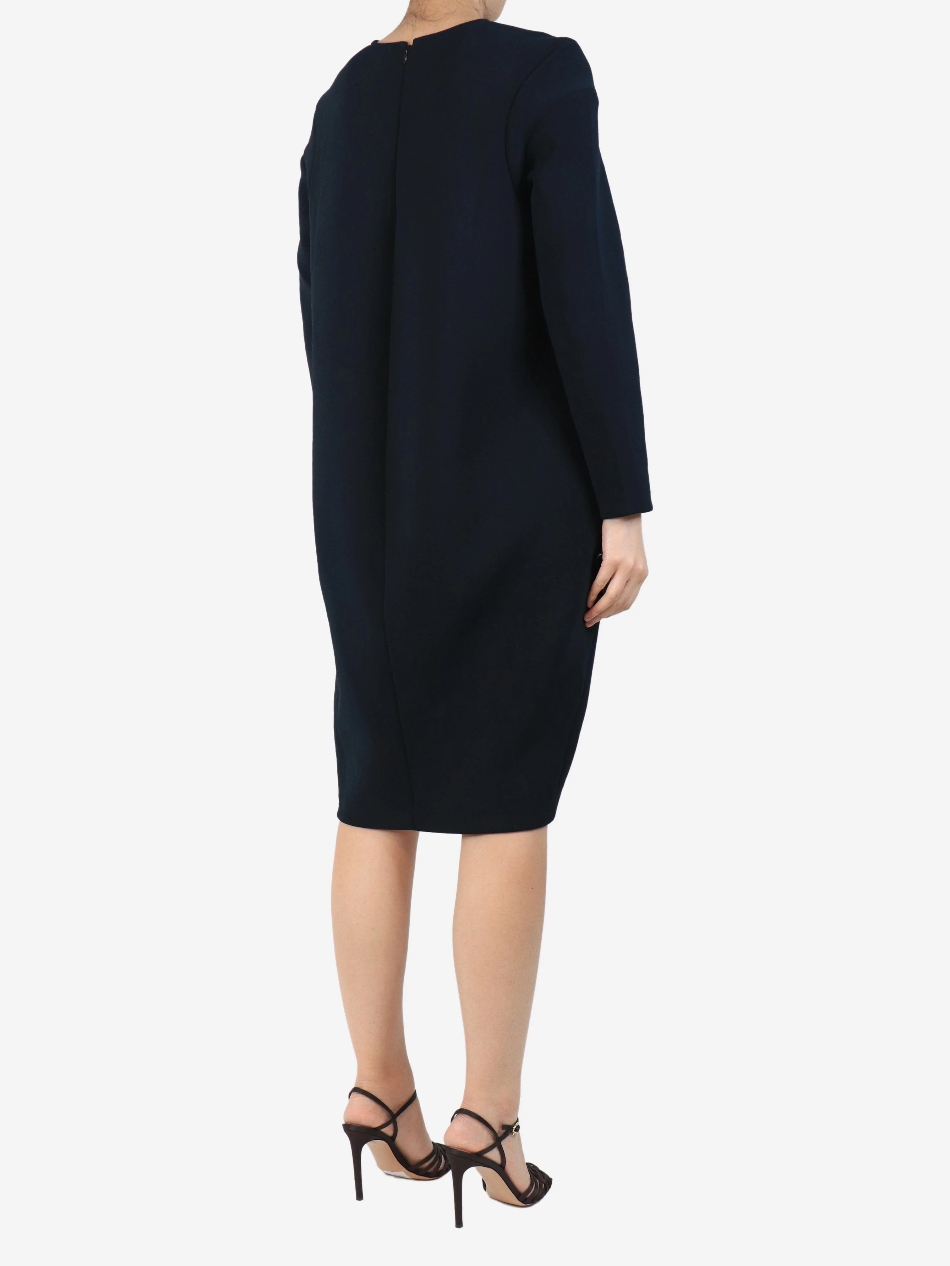 Blue long sleeve midi dress - size UK 14 - Image 2