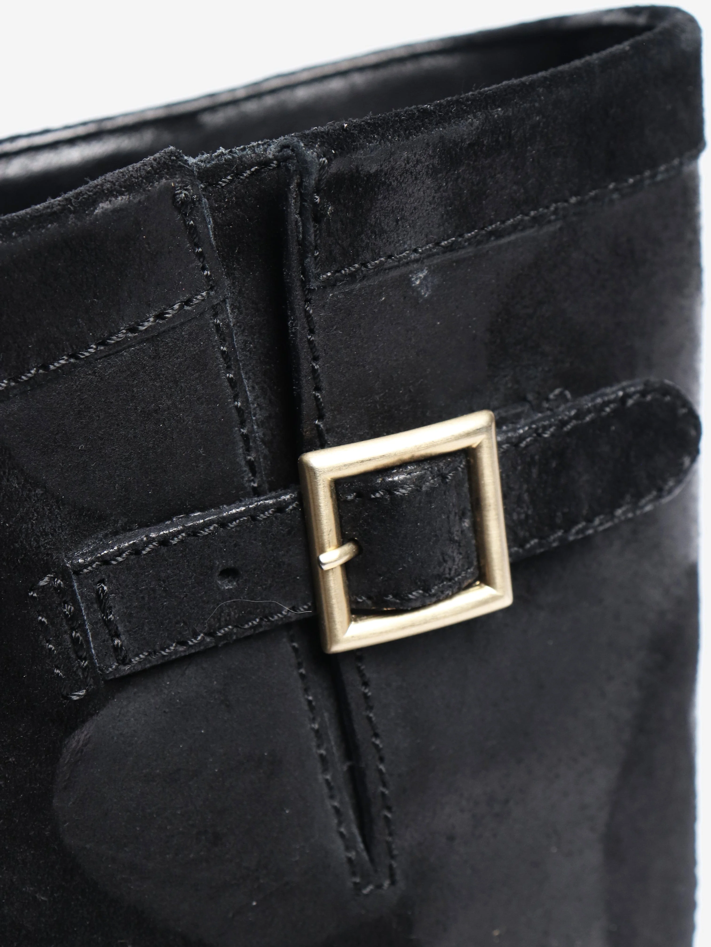 Black distressed effect suede boots - size EU 39 (UK 6) - Image 3
